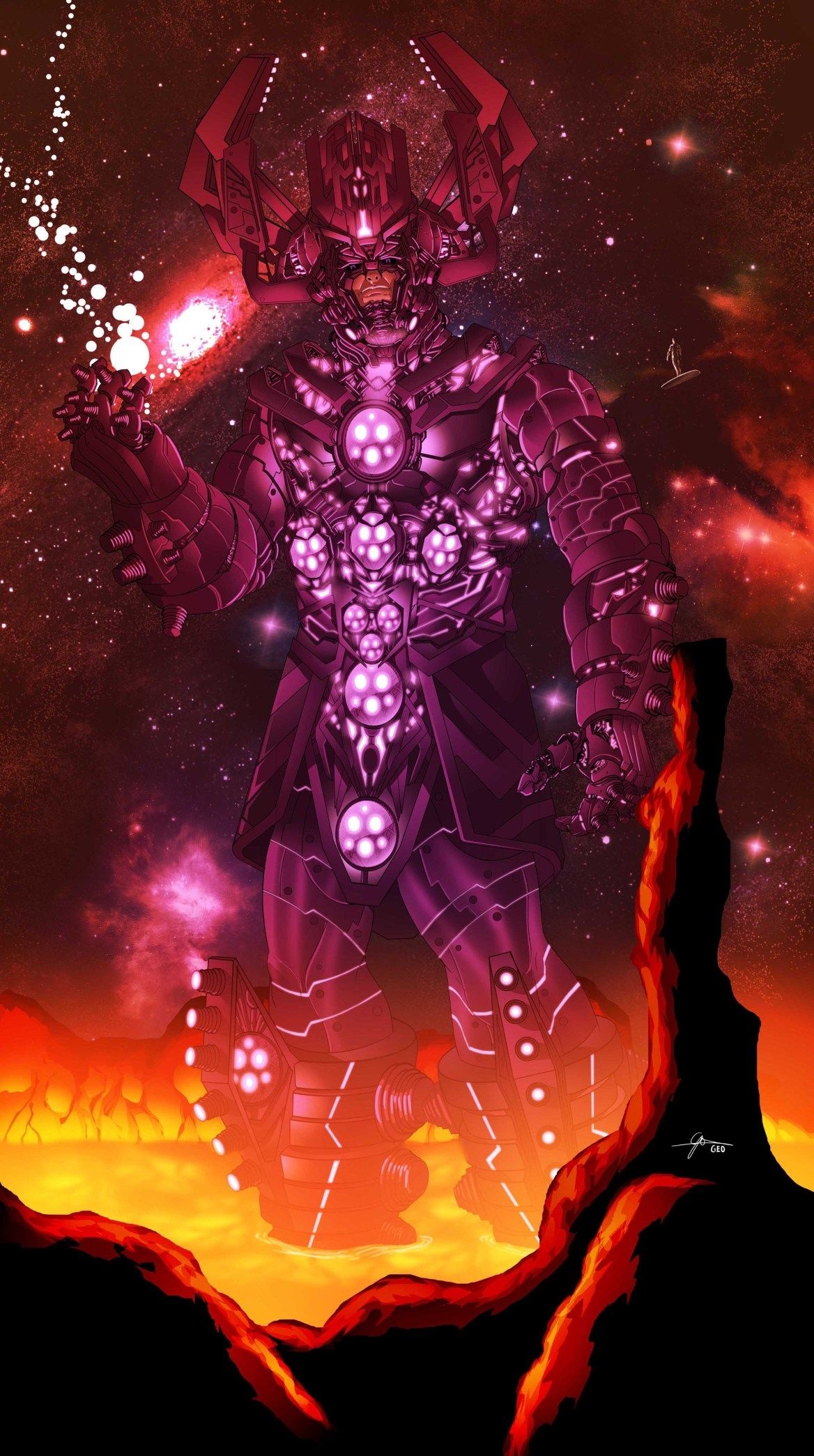 Galactus, Devourer of worlds, Marvel Comics, Silver Surfer, 1170x2090 HD Phone