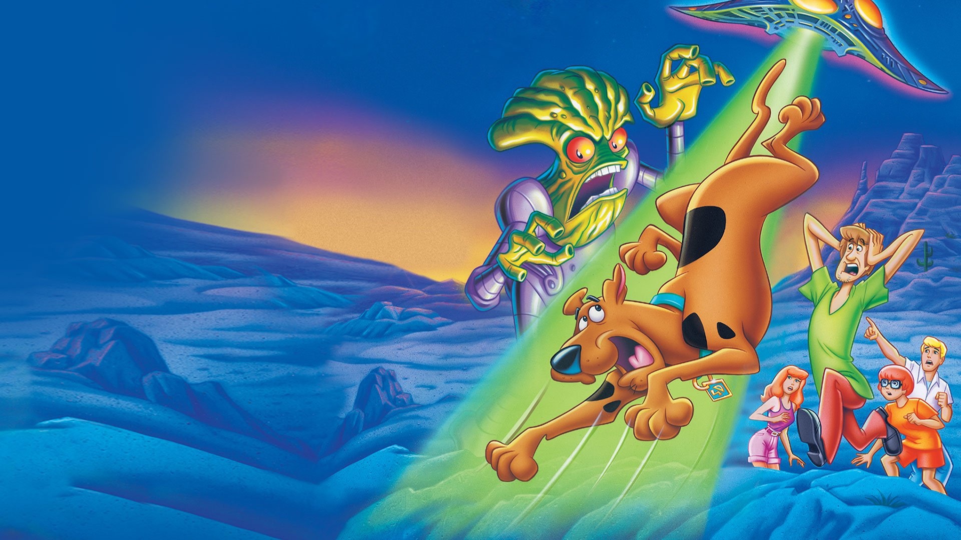 Scooby-Doo and the Alien Invaders, Scooby-Doo, Shaggy Rogers, flying saucer tractor beam, Full HD Desktop wallpaper