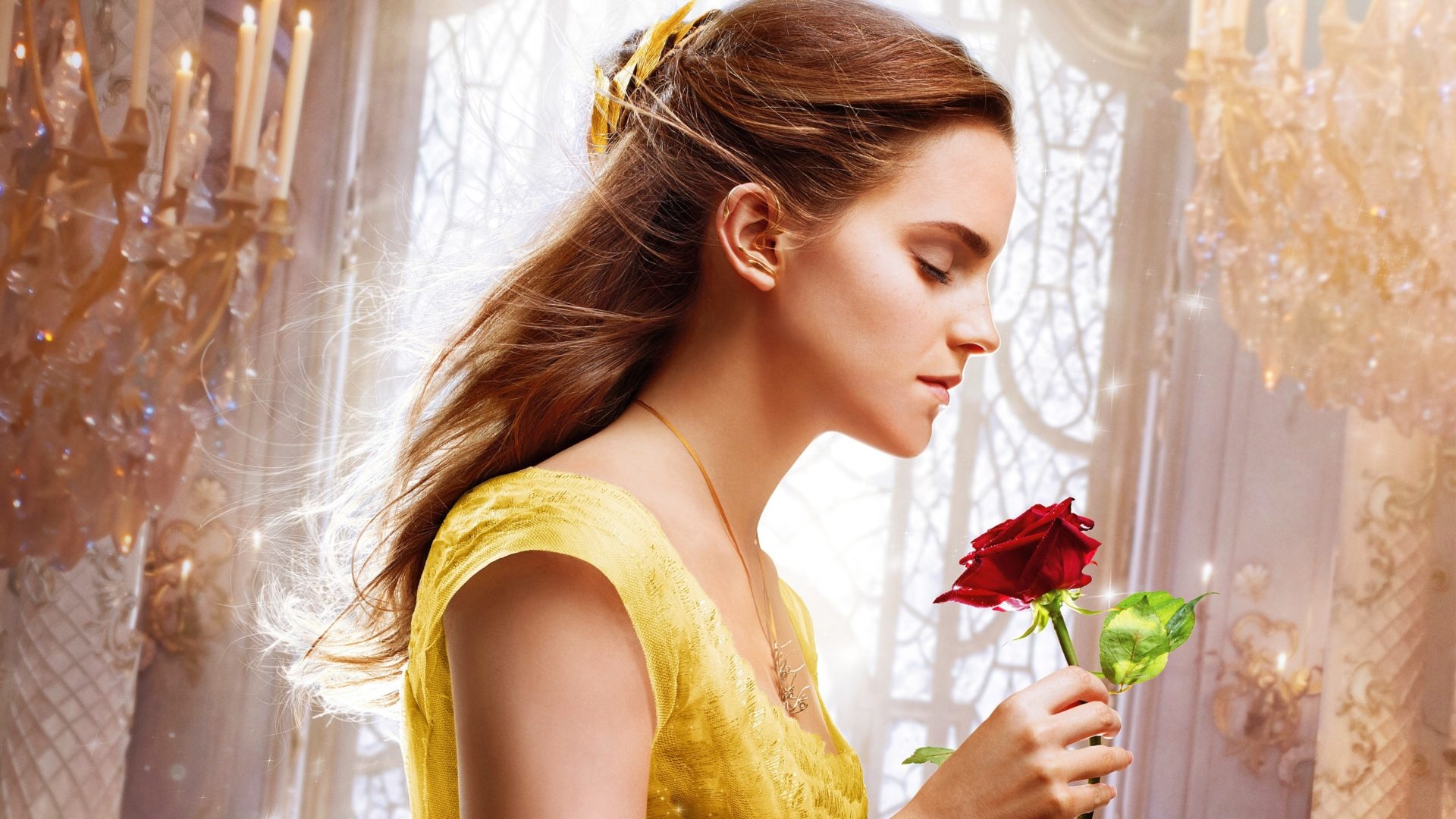 Emma Watson Beauty and the Beast, 4K wallpapers, Desktop mobile tablet, 1920x1080 Full HD Desktop