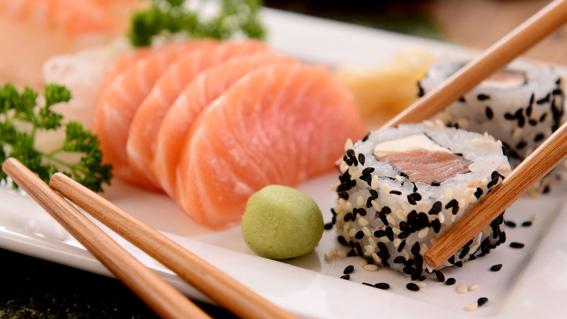 Sheng sushi und, Wok Wasabi, Food, Wasabi, 1920x1080 Full HD Desktop