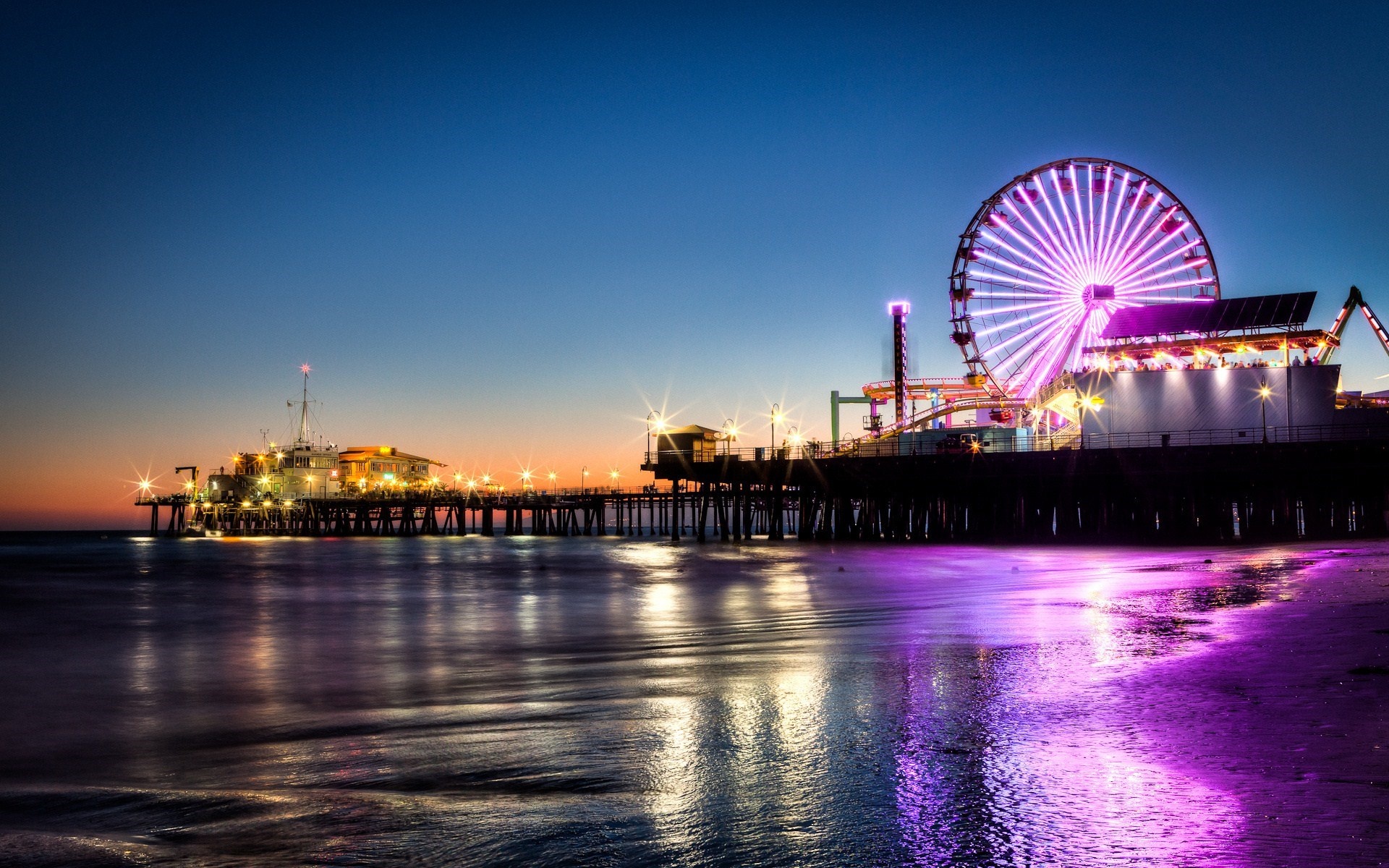 Santa Monica Pier, California Wallpaper, 1920x1200 HD Desktop