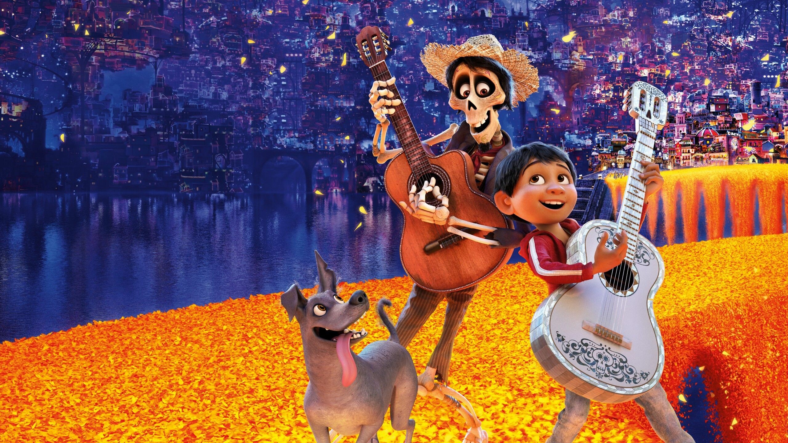 Coco wallpapers, Background images, Pixar film, Animated fantasy, 2560x1440 HD Desktop