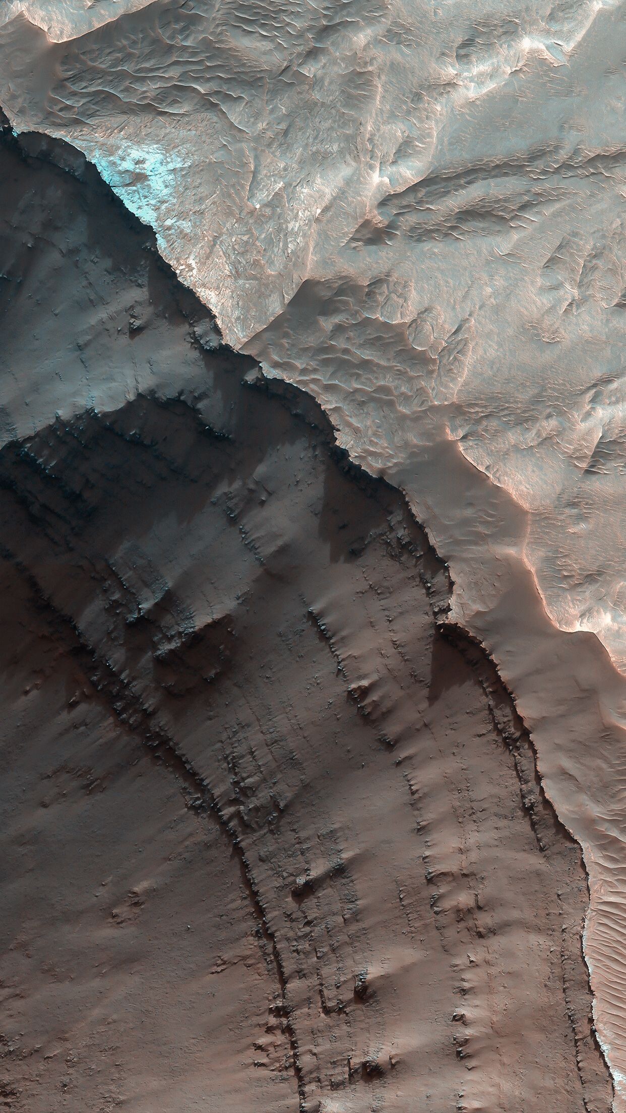 Martian terrain, Geology Wallpaper, 1250x2210 HD Phone