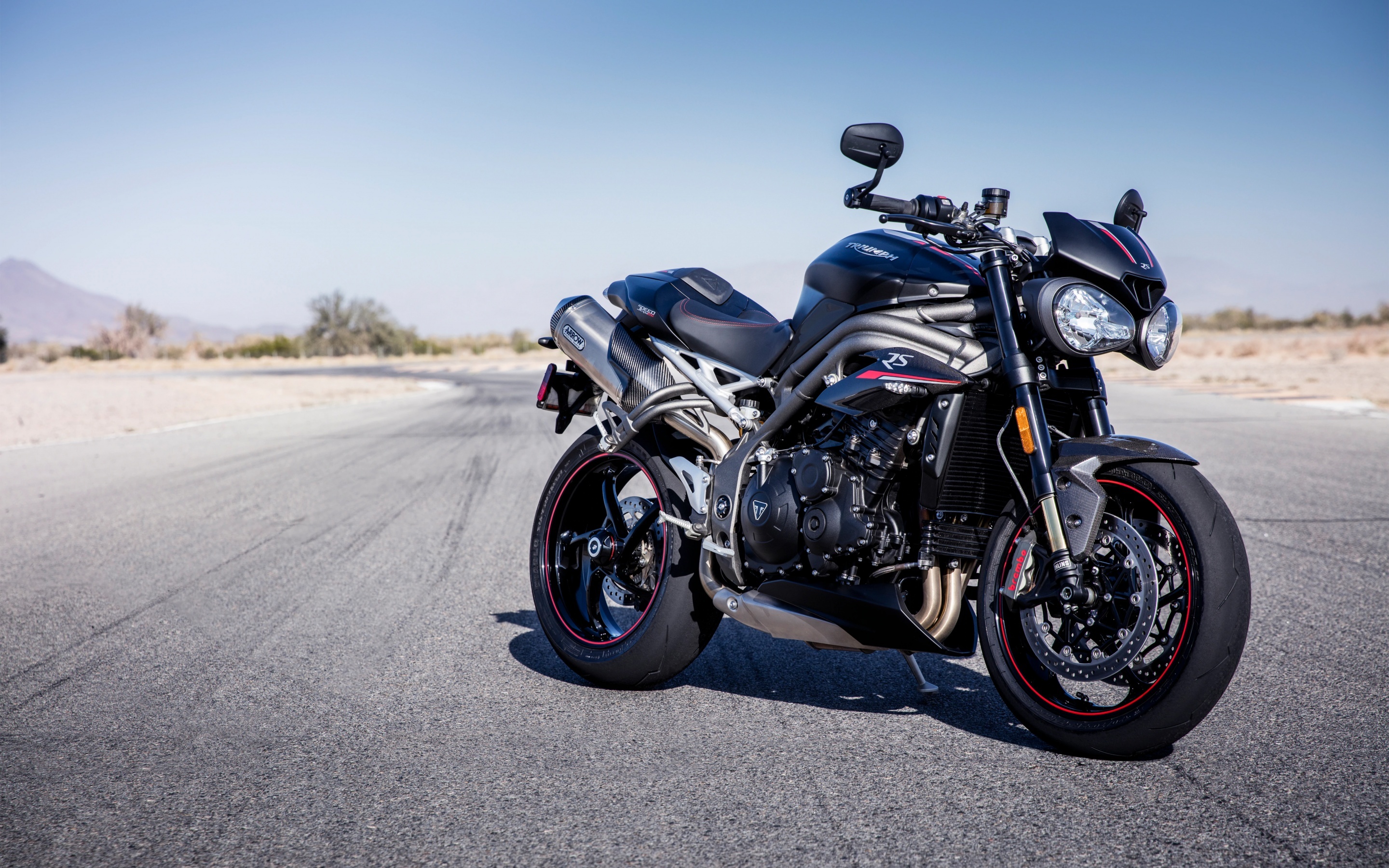 Triumph Speed Triple, 4K wallpapers, Motorcycle, Backgrounds, 2880x1800 HD Desktop