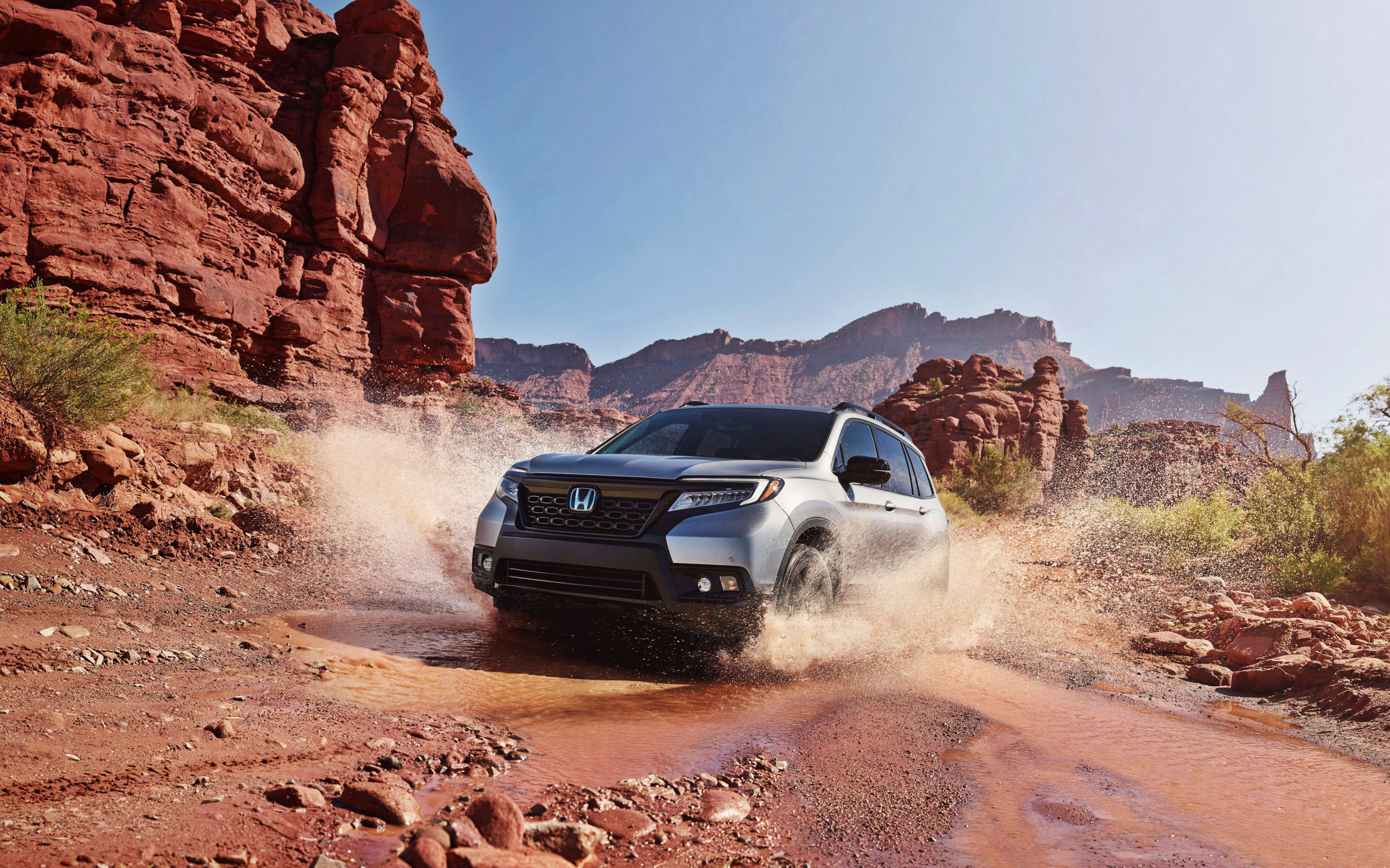 Honda Passport, Exterior view, New silver color, Japanese car, 2880x1800 HD Desktop