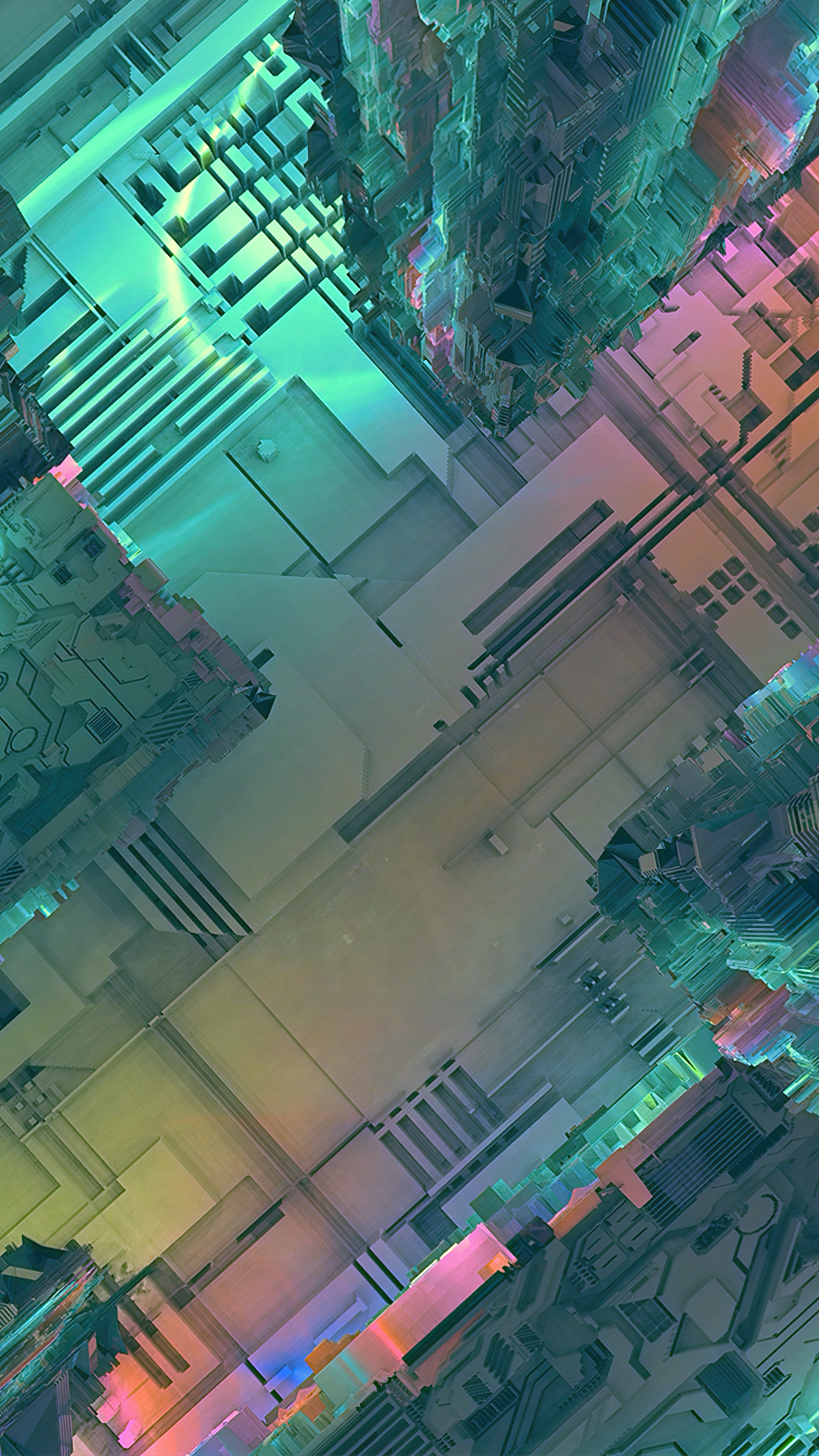 Tech world, Neon tech city, Futuristic metropolis, Digital transformation, 2160x3840 4K Phone