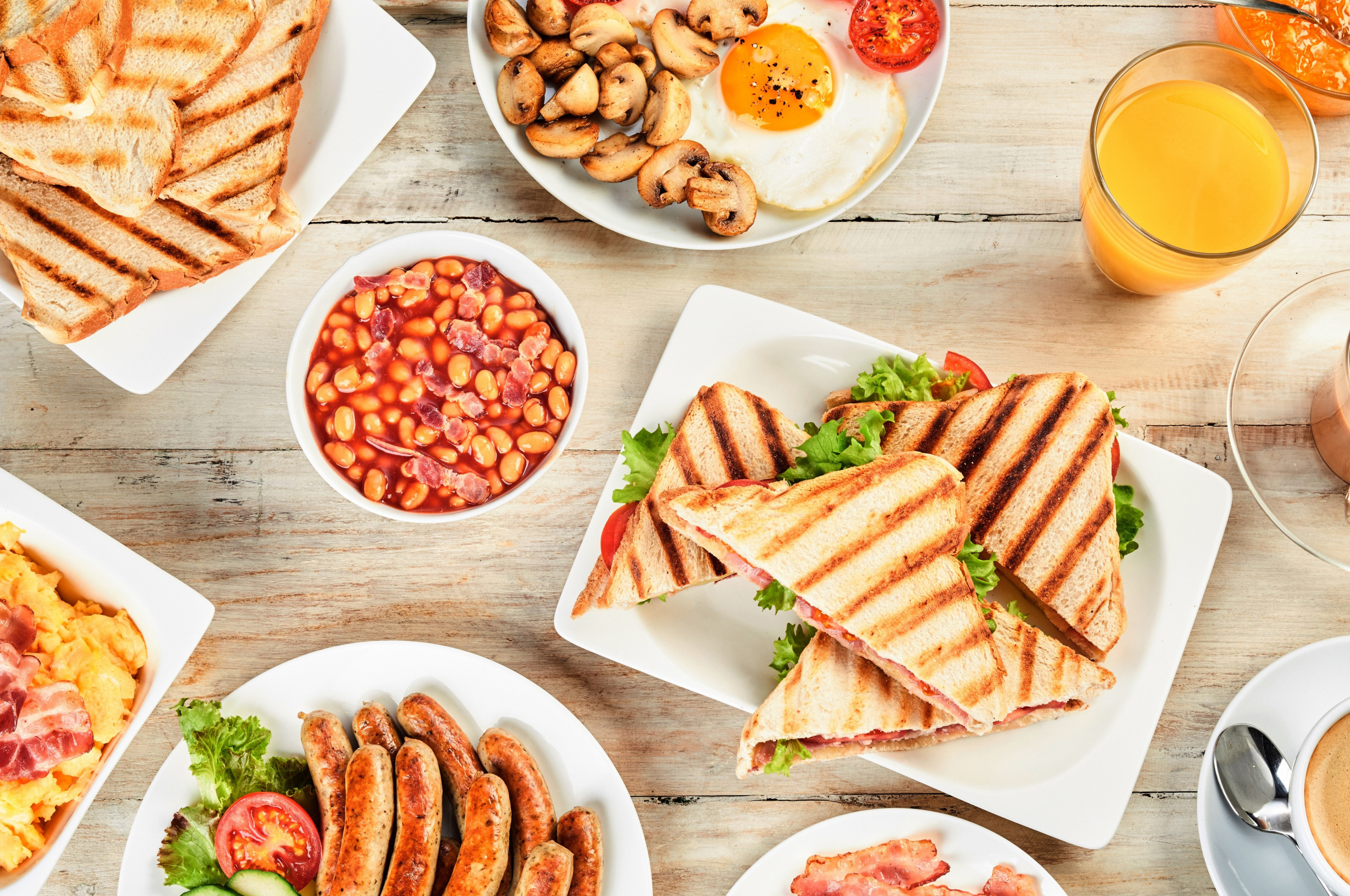 English breakfast, Sandwiches Wallpaper, 2560x1700 HD Desktop
