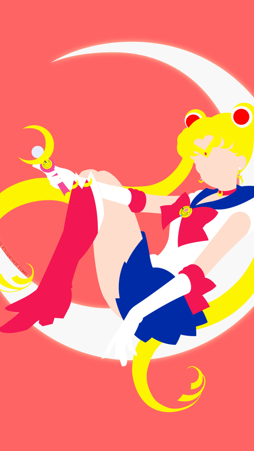 Sailor Moon wallpaper, Unique design, Iconic pose, Magical girl anime, 1080x1920 Full HD Phone