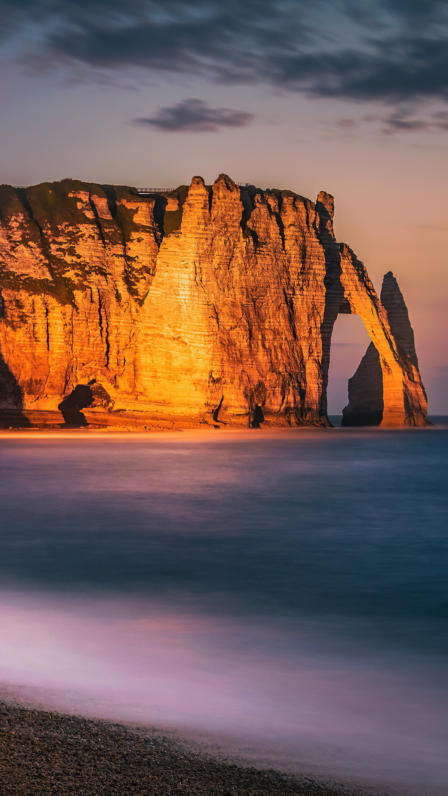 Etretat Cliff, Geology Wallpaper, 1440x2560 HD Phone