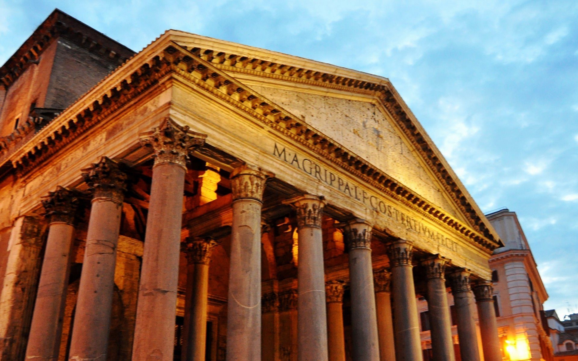 Pantheon, Ancient Rome, Dark backgrounds, 1920x1200 HD Desktop