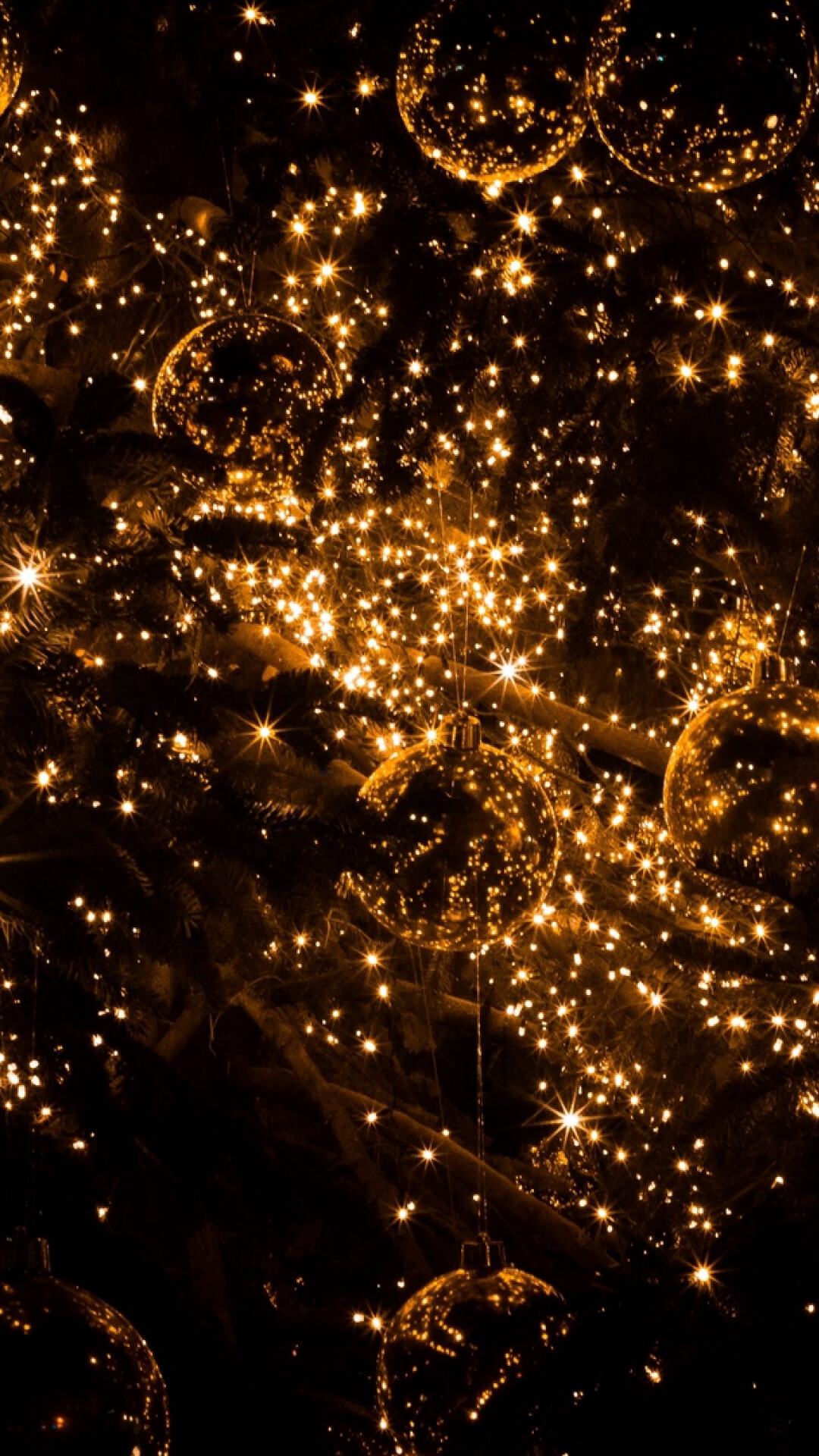 Gold Lights, Captivating light displays, Ethereal atmosphere, Dazzling visuals, 1080x1920 Full HD Phone