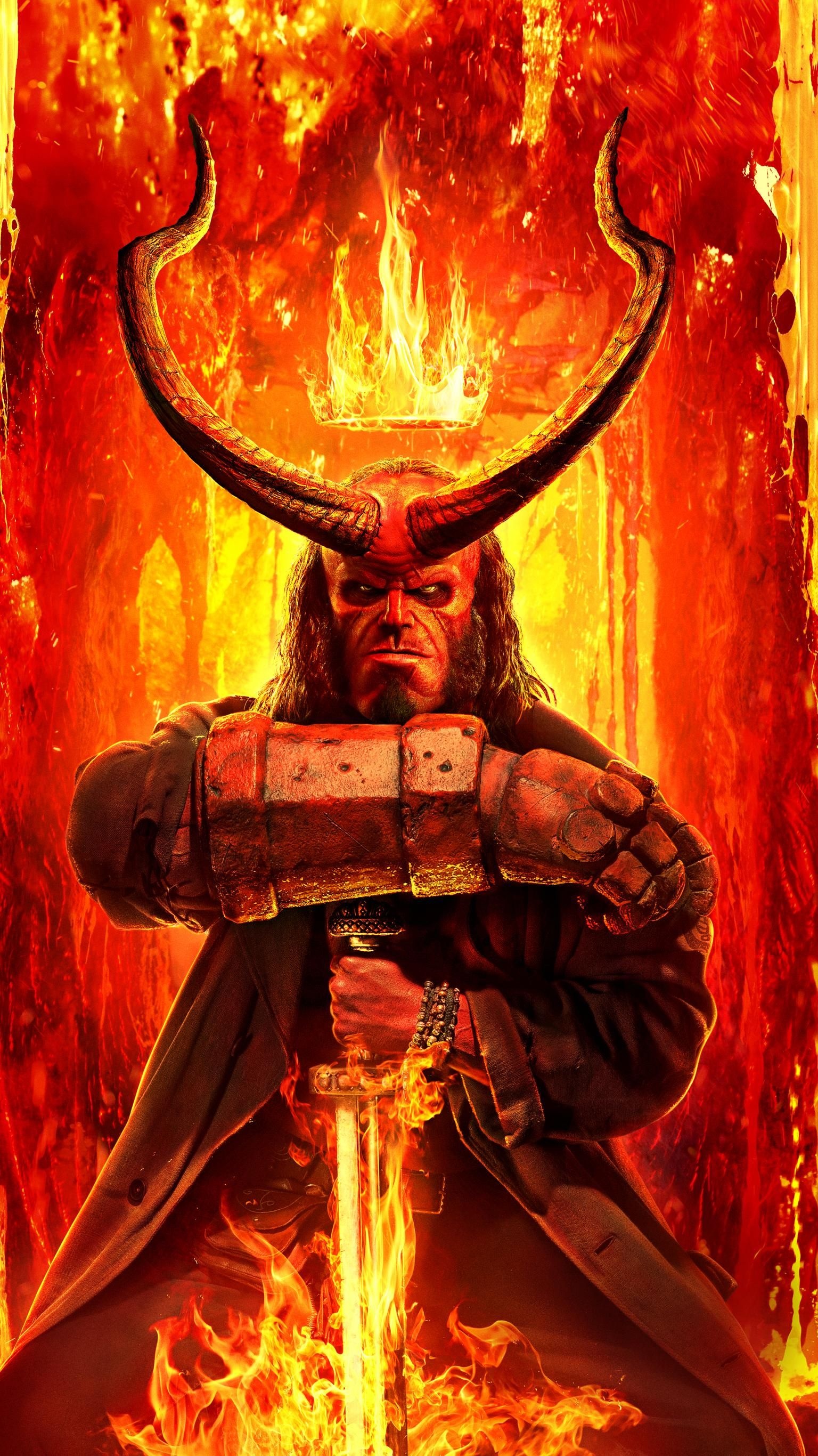 David Harbour, Movies, Hellboy, Phone wallpaper, 1540x2740 HD Phone