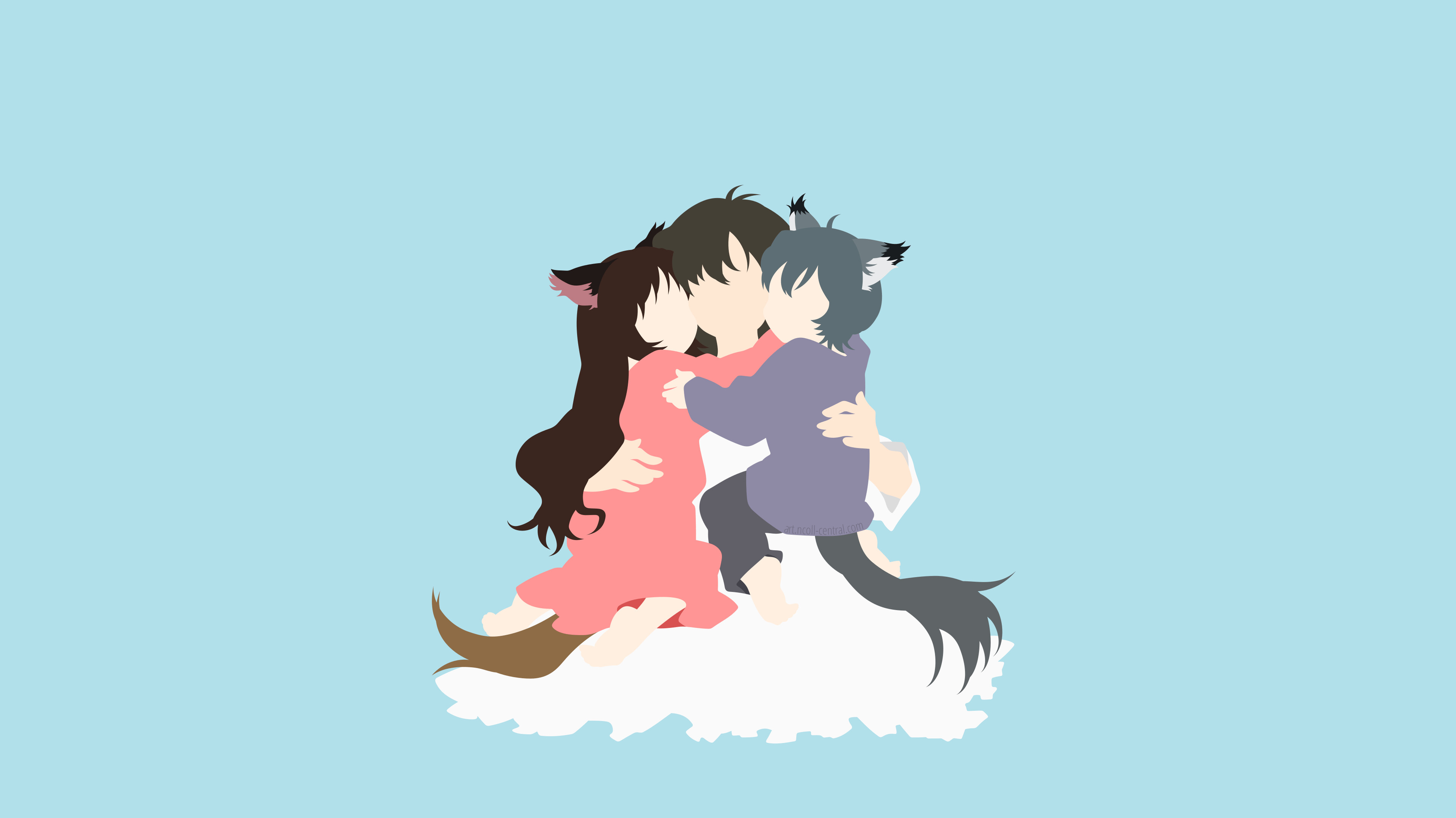 Wolf Children, Beautiful wallpapers, Anime wonder, Heartfelt moments, 3840x2160 4K Desktop