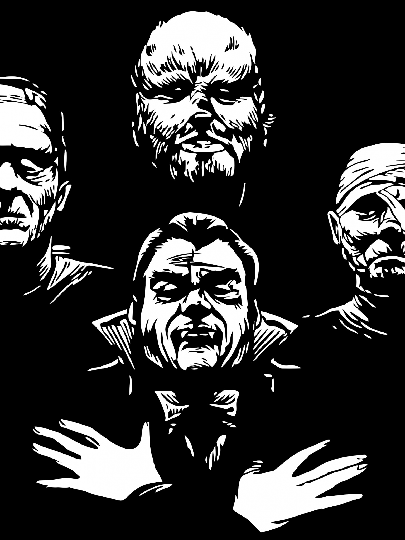 Classic horror monsters, Wallpaper download, Desktop backgrounds, Vintage creatures, 1540x2050 HD Phone