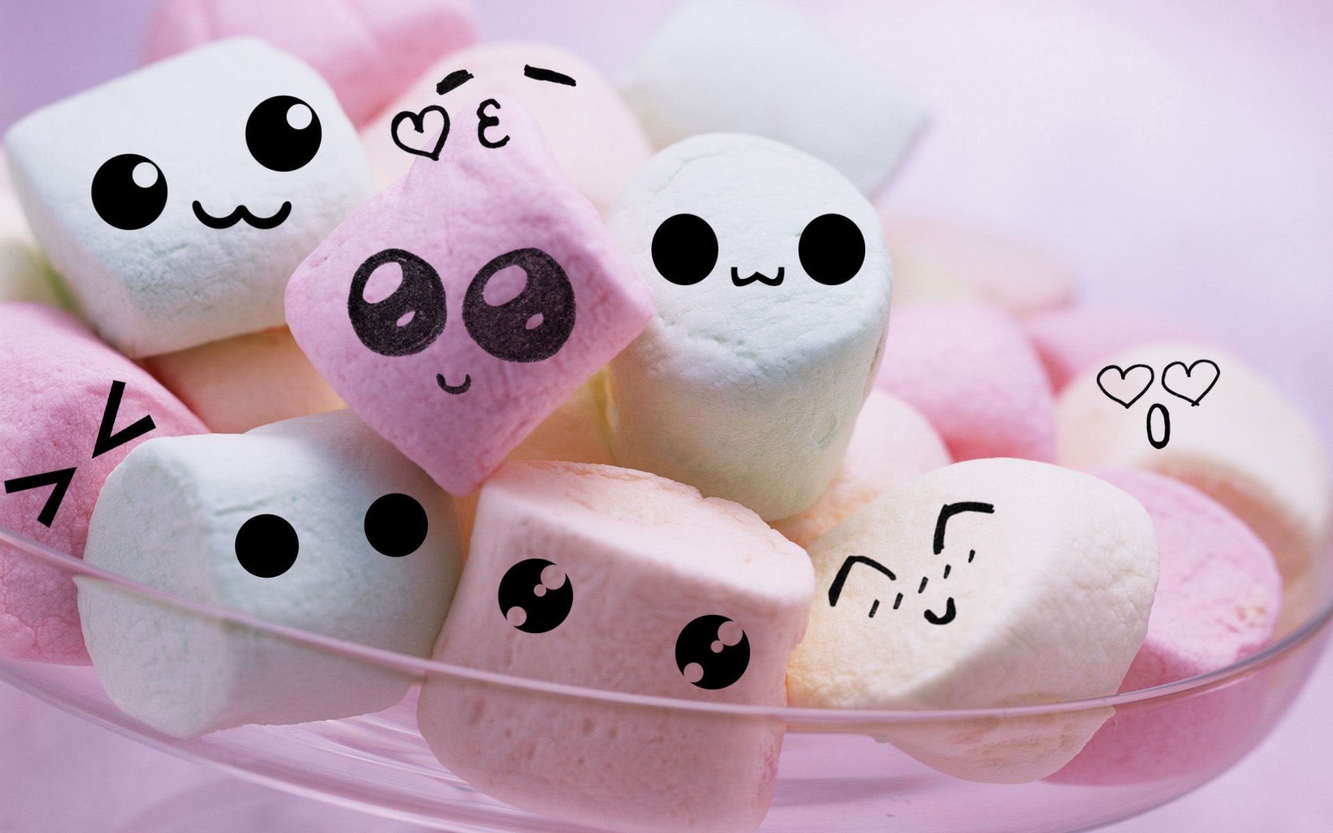 Cute Tumblr wallpaper, Adorable design, Lovely marshmallows, Playful aesthetics, 1920x1200 HD Desktop