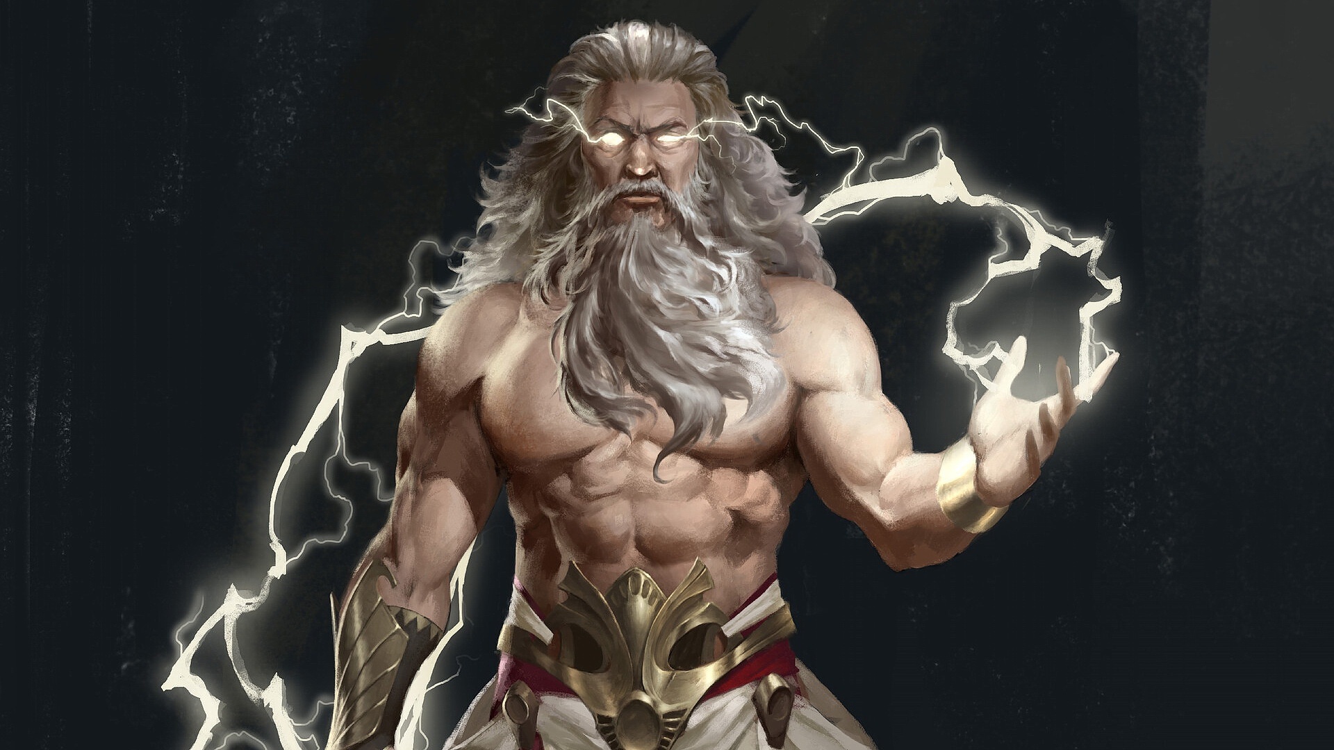 Zeus, Thunder god, Celestial authority, All-powerful deity, 1920x1080 Full HD Desktop