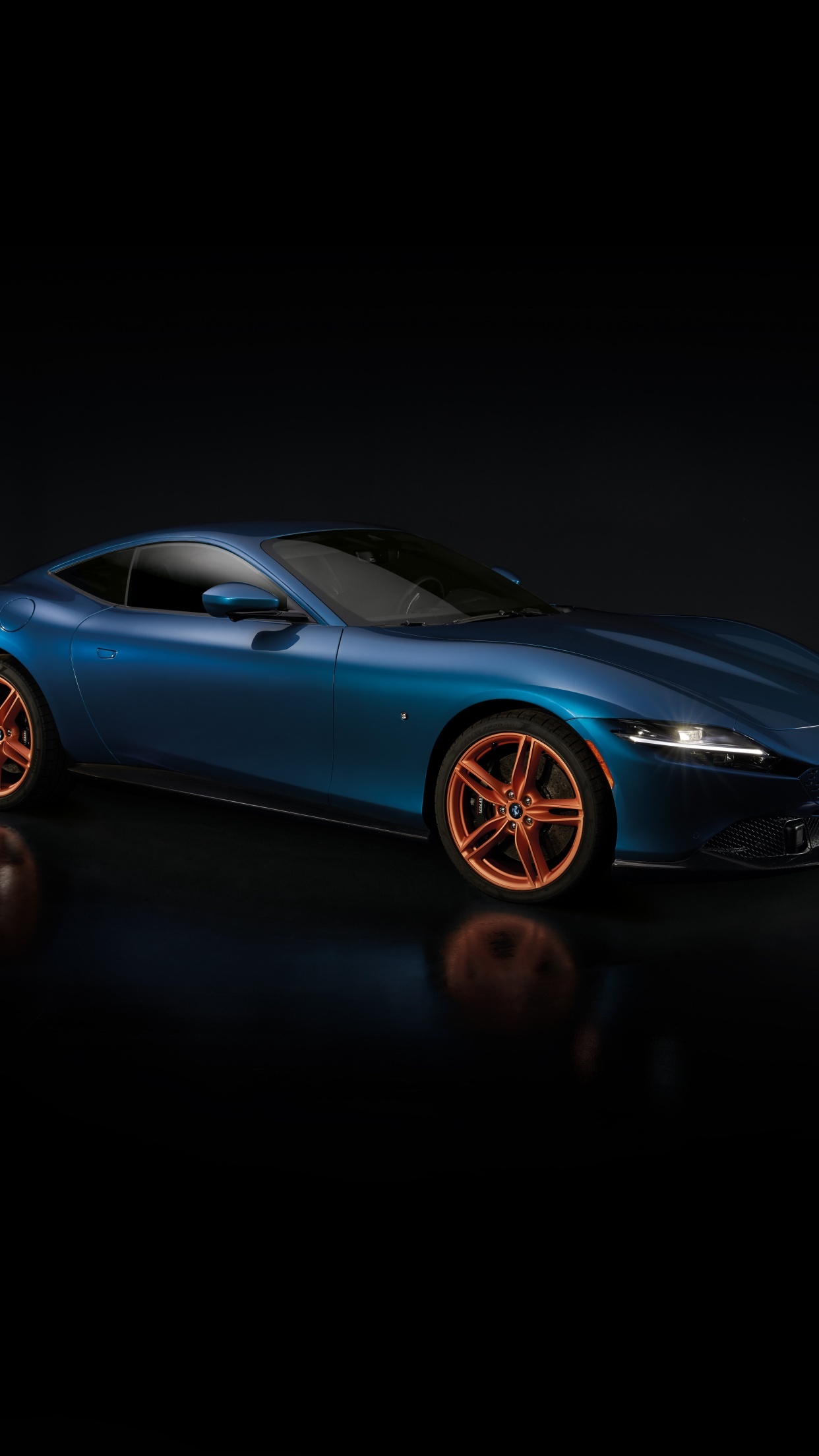 Ferrari Roma, Tailor made cool hunting, Black background, 8043, 1250x2210 HD Phone