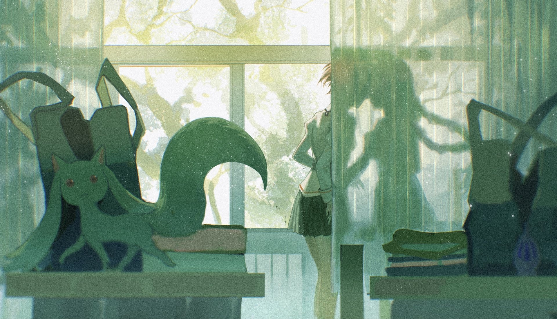 Kyubey, Puella Magi Madoka Magica, HD wallpapers, Achtergronden, 1920x1110 HD Desktop