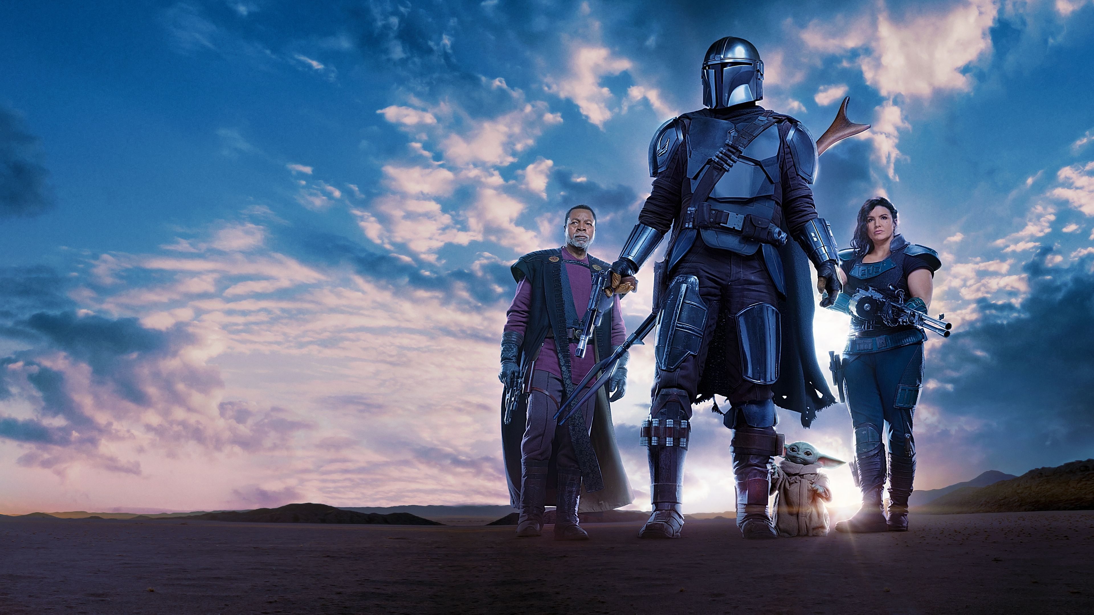 The Mandalorian wallpaper 4k, Season 2, Gina Carano, Baby Yoda, 3840x2160 4K Desktop