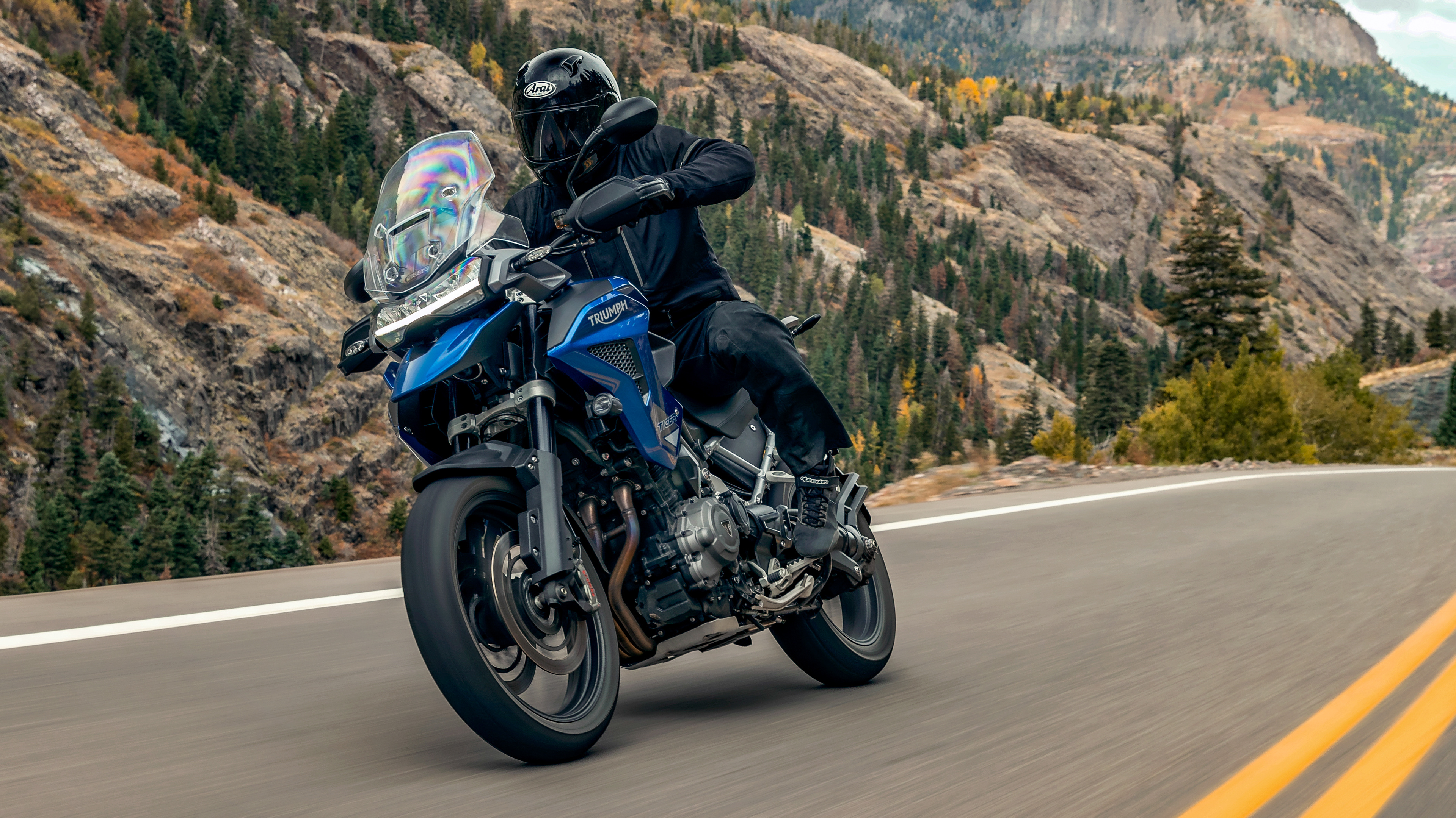 Triumph Tiger 1200, Auto industry impression, Cardan drive, Blind spot assistant, 3840x2160 4K Desktop