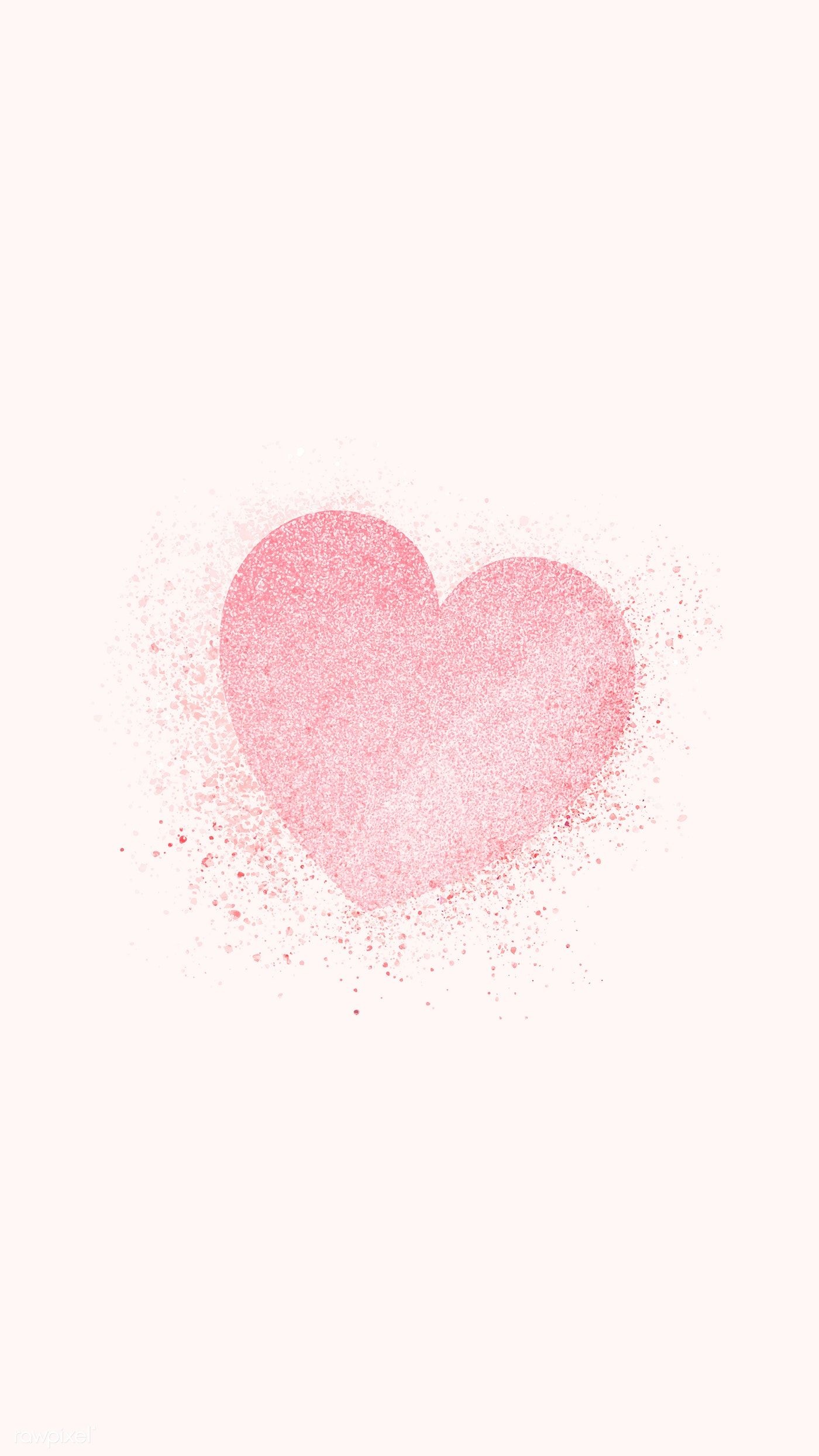 pink glitter heart, pink powder splatter, sparkling glitter dust, HD Phone wallpaper