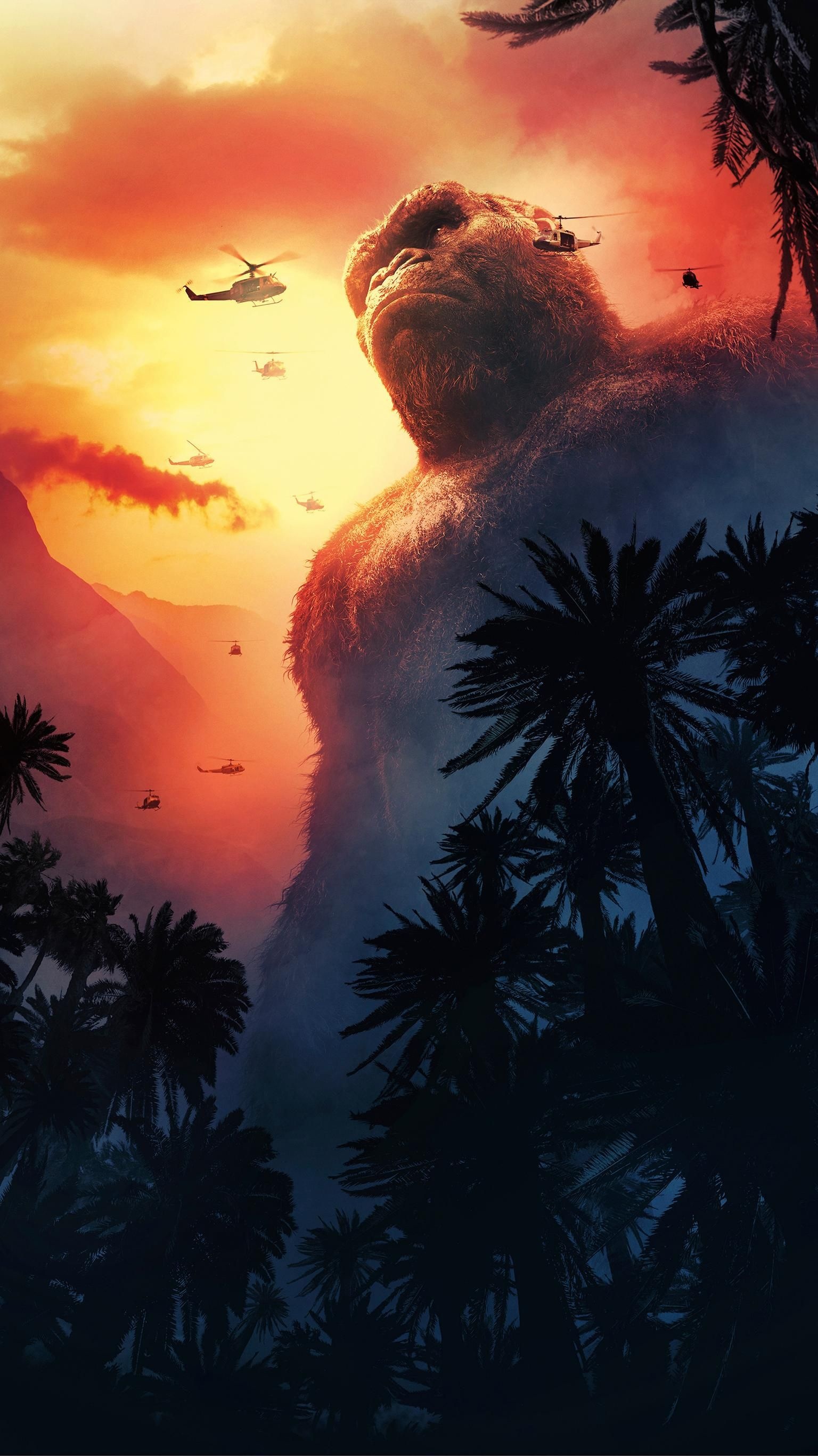 Kong Skull Island 2017, Captivating phone wallpaper, Majestic imagery, Thrilling, 1540x2740 HD Phone