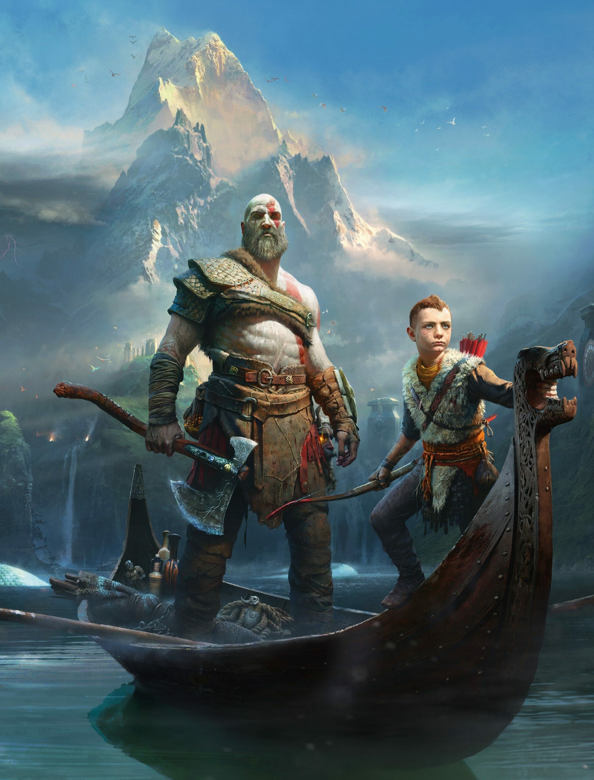 Atreus, God of War Wallpaper, 1950x2560 HD Phone