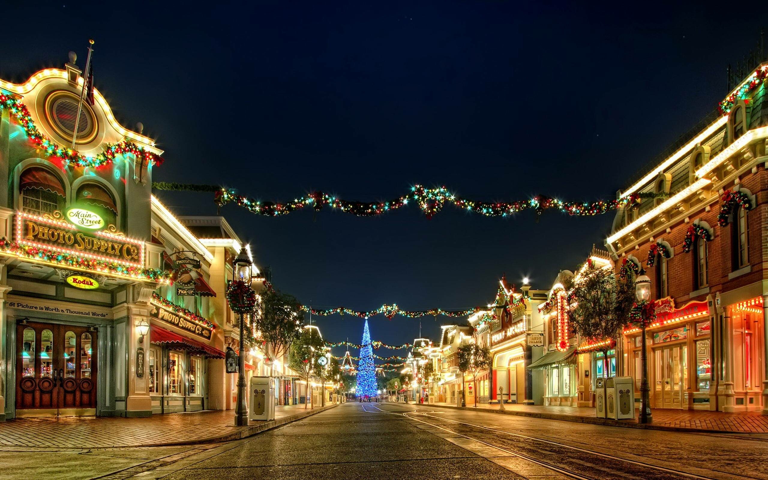 Disneyland, Christmas Village Wallpaper, 2560x1600 HD Desktop