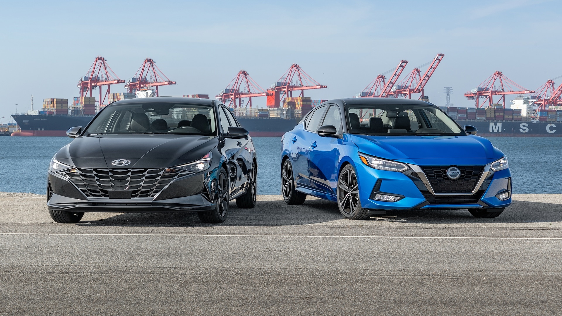 2021 Hyundai Elantra vs. 2021 Nissan Sentra, Nissan Sentra Wallpaper, 1920x1080 Full HD Desktop