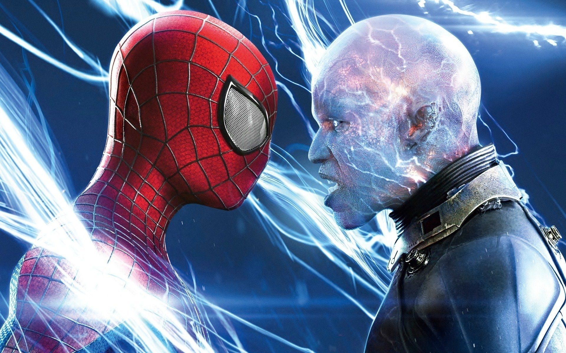 The Amazing Spider-Man, Electro, blue electrical energy arcs, HD Desktop wallpaper