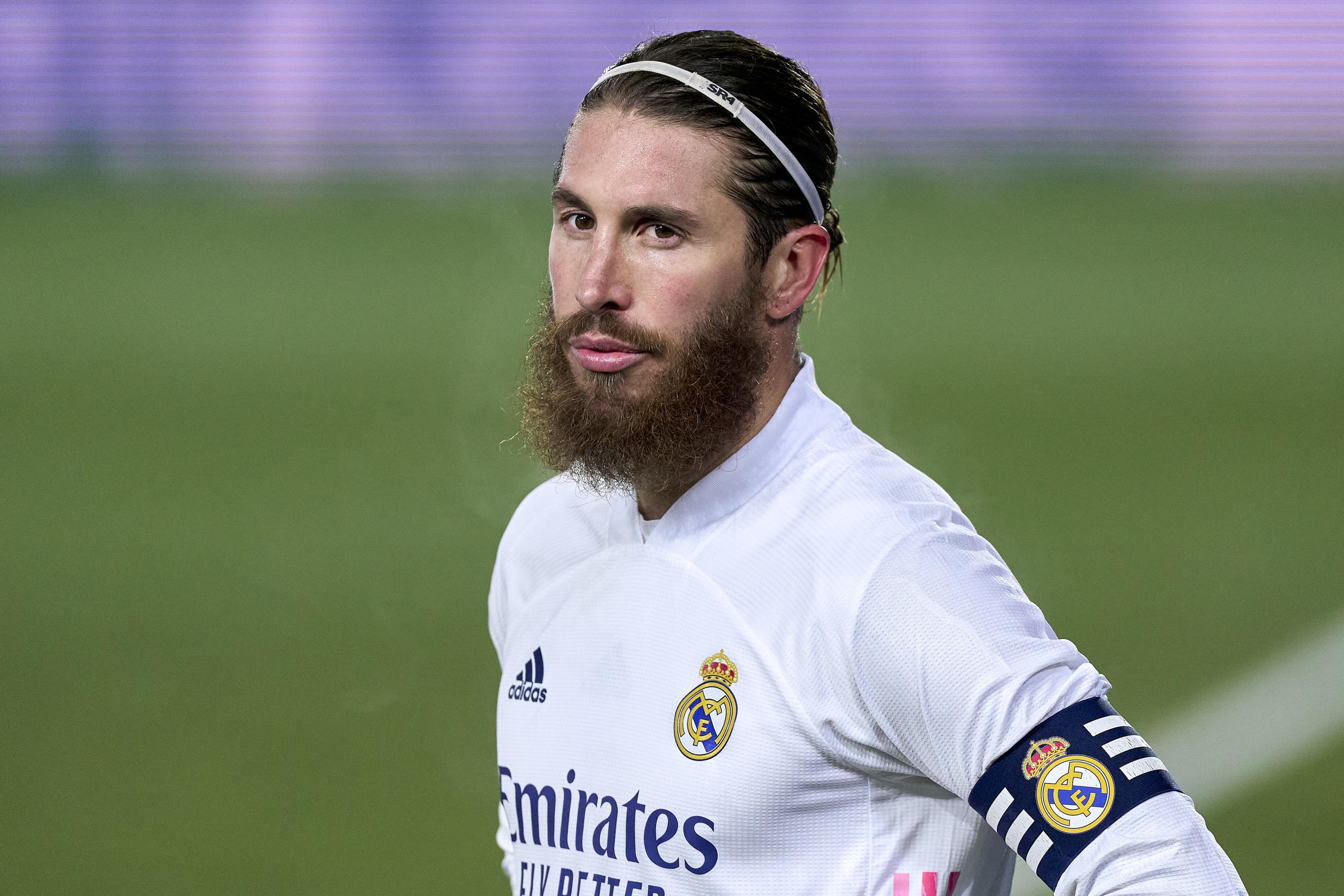 Sergio Ramos, Real Madrid captain armband, Real Madrid home kit, HD Desktop wallpaper