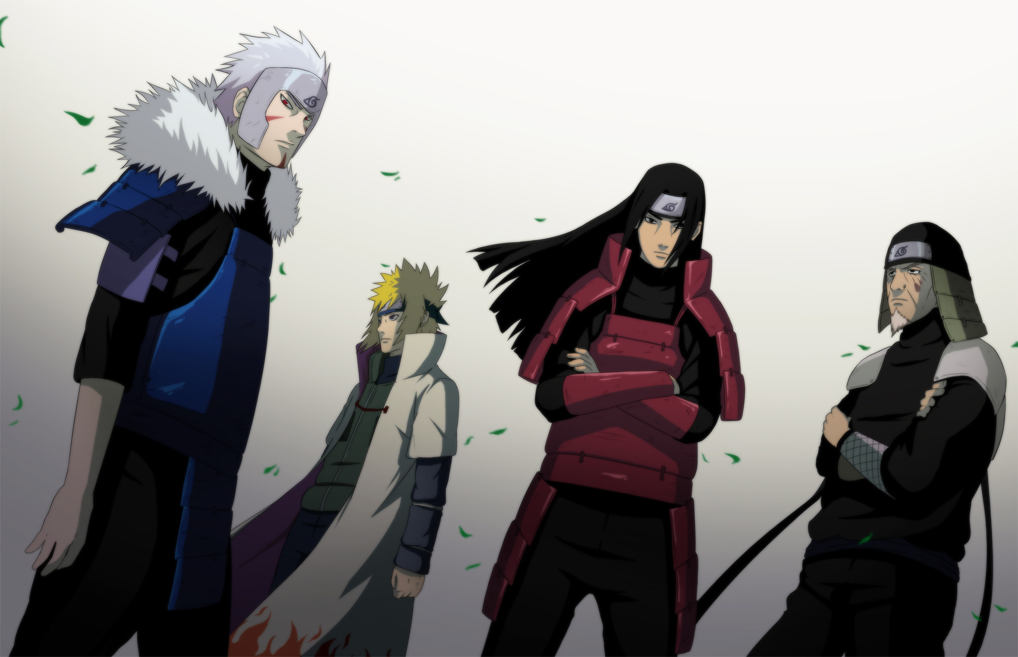 Minato Namikaze, Hashirama Senju, Tobirama Senju, Hiruzen Sarutobi, HD Desktop wallpaper