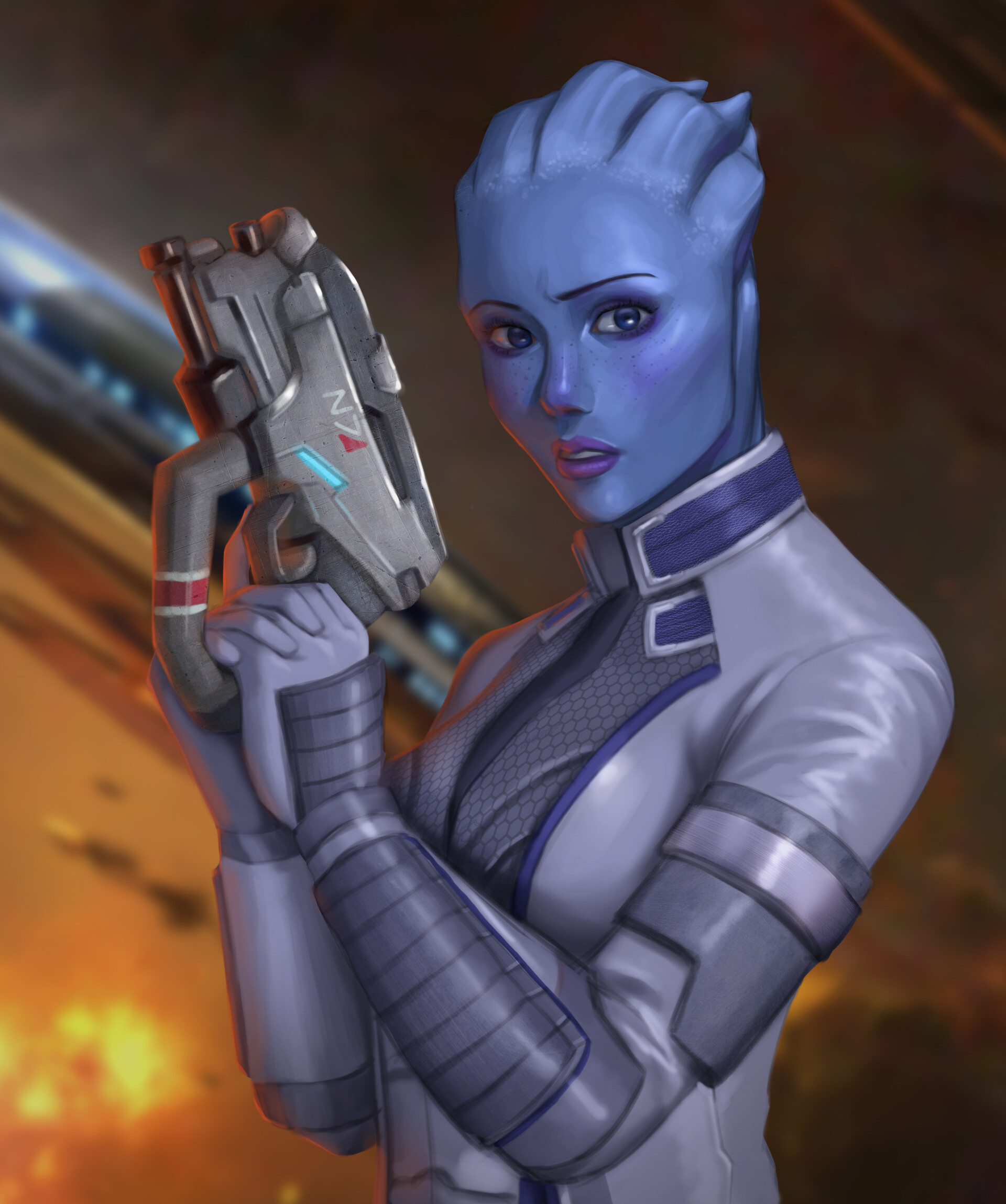 Liara T'Soni, Ciane ocampo, Fanart,, 1920x2300 HD Phone