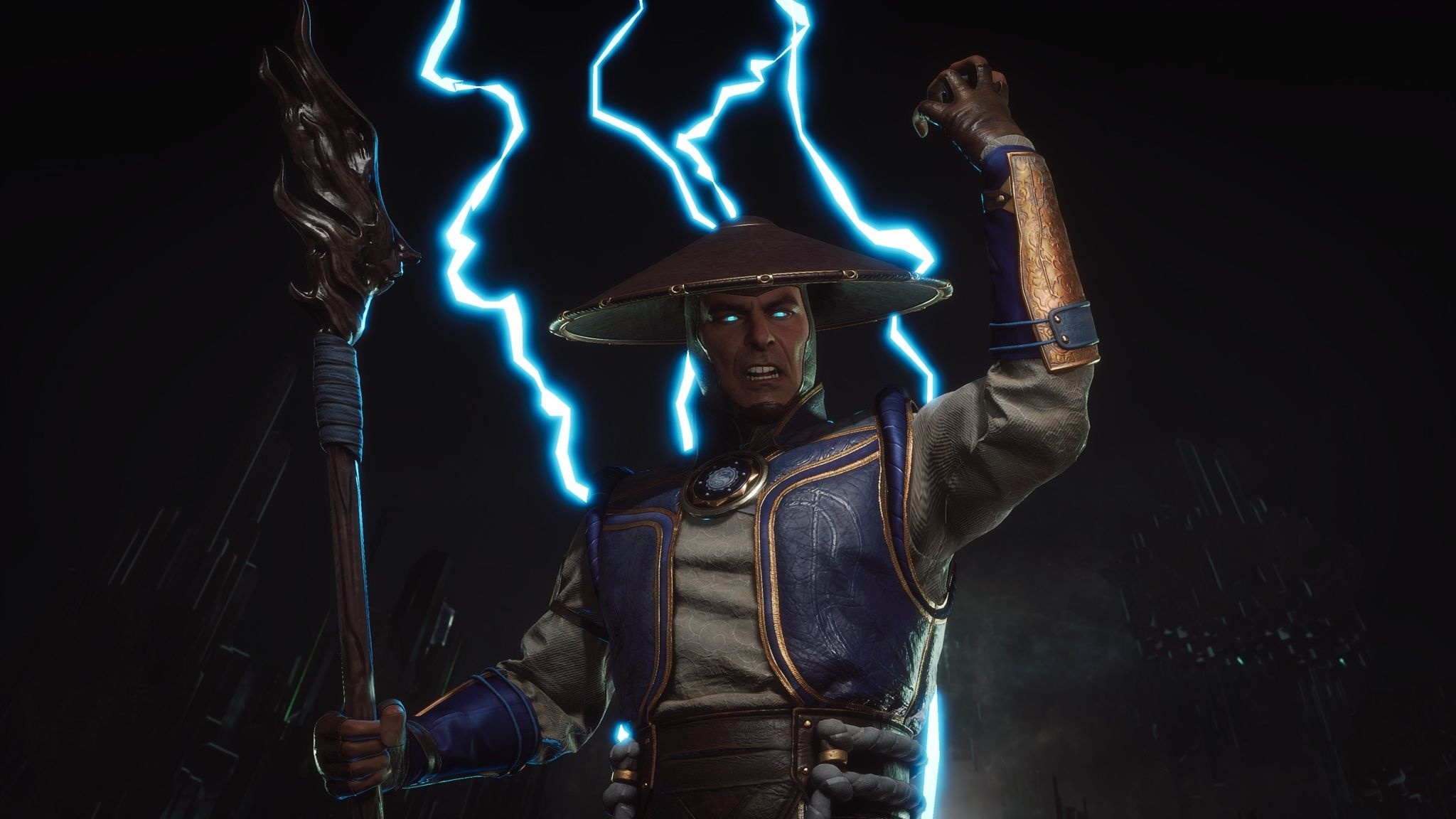 MK11 Raiden, Electrifying powers, Legendary warrior, Epic gaming, 2050x1160 HD Desktop