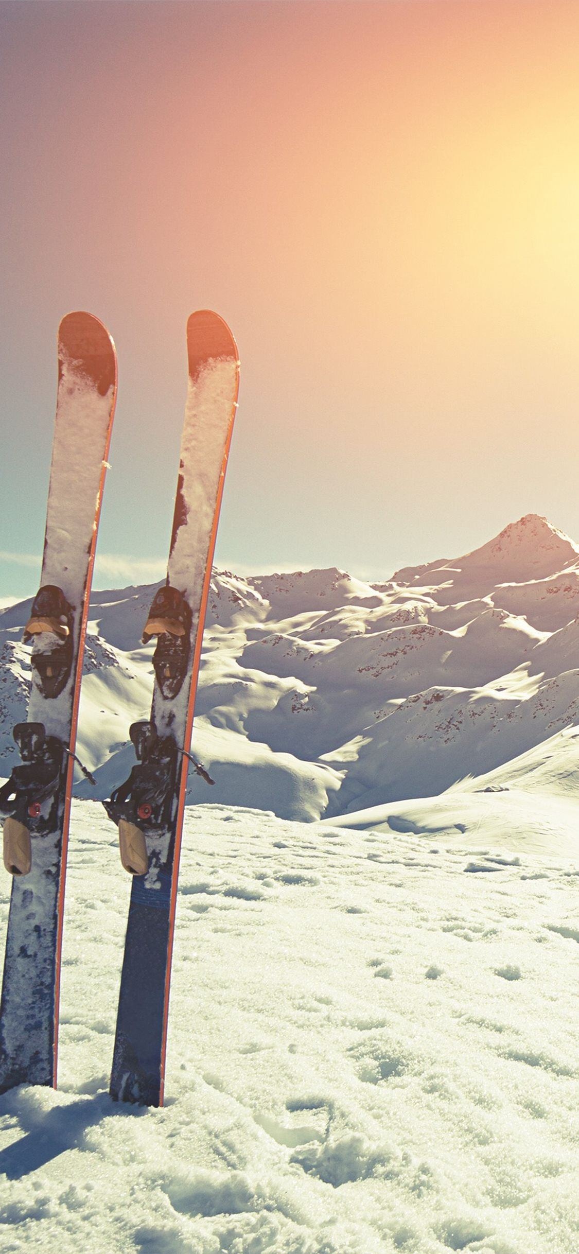 Skis, Alpine Skiing Wallpaper, 1130x2440 HD Phone