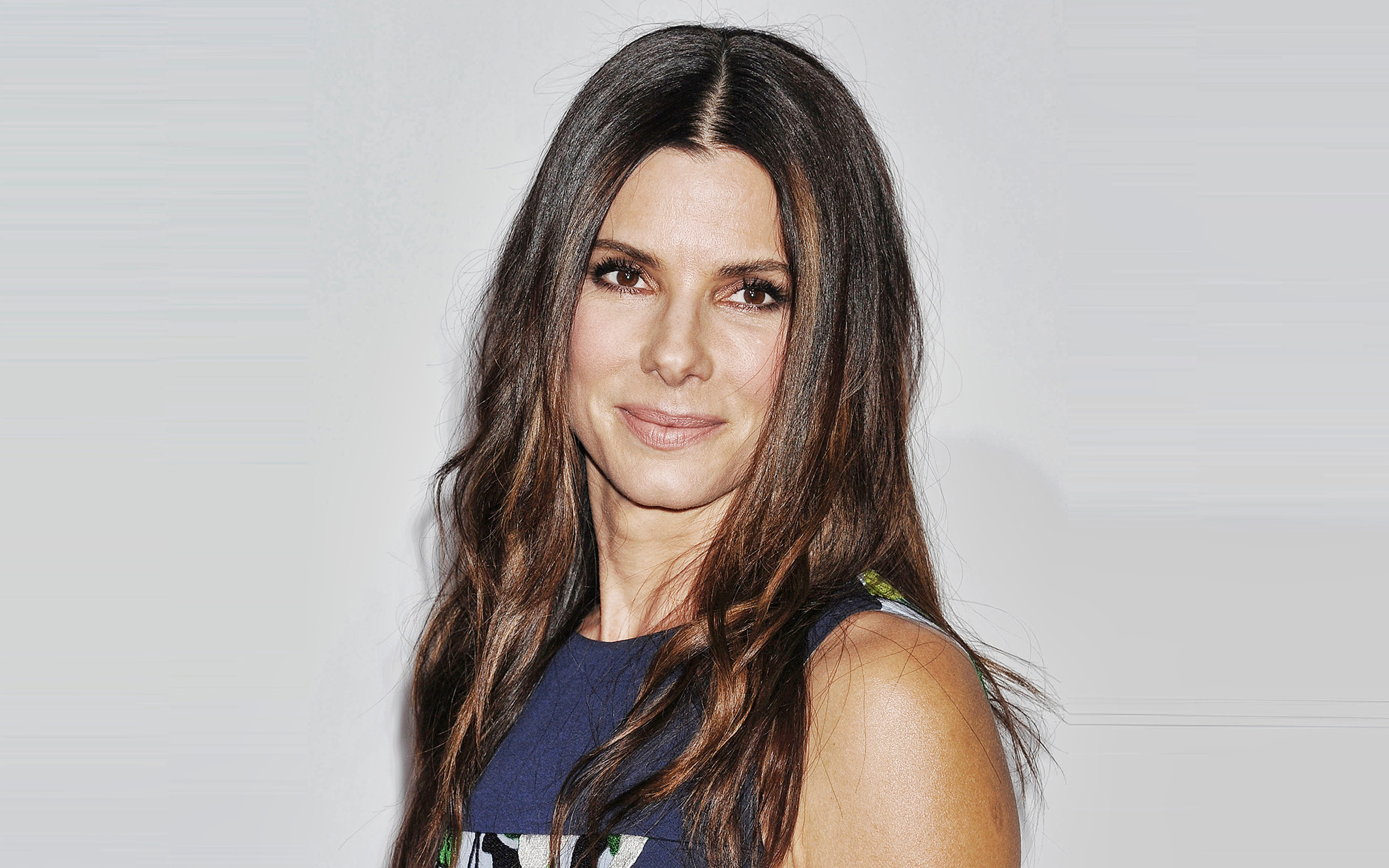 Sandra Bullock, Movies, American actress, Blue dress, 2560x1600 HD Desktop