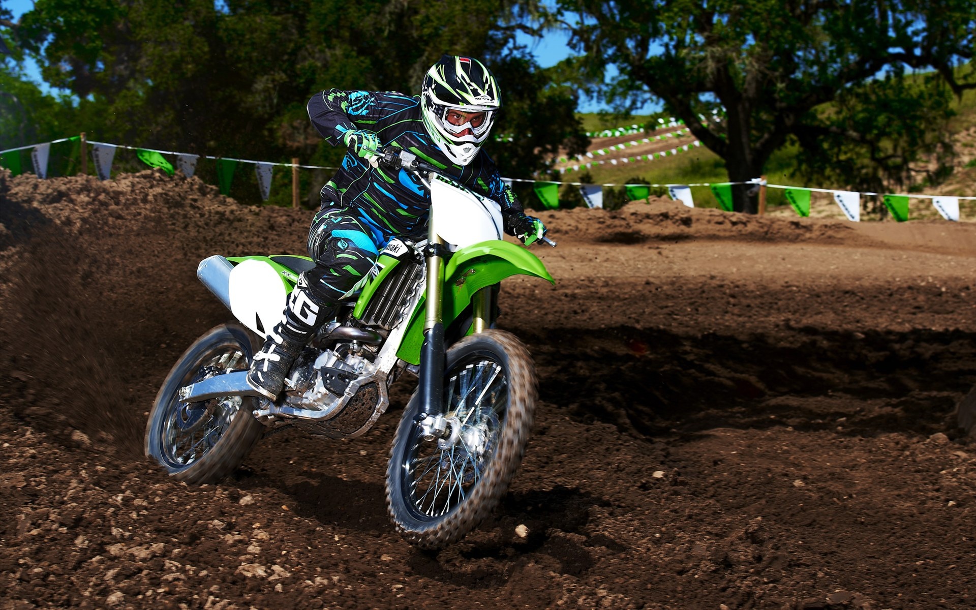 Kawasaki KX450, Yamaha YZF-R6, Leo Vince, Powerful motocross bike, 1920x1200 HD Desktop