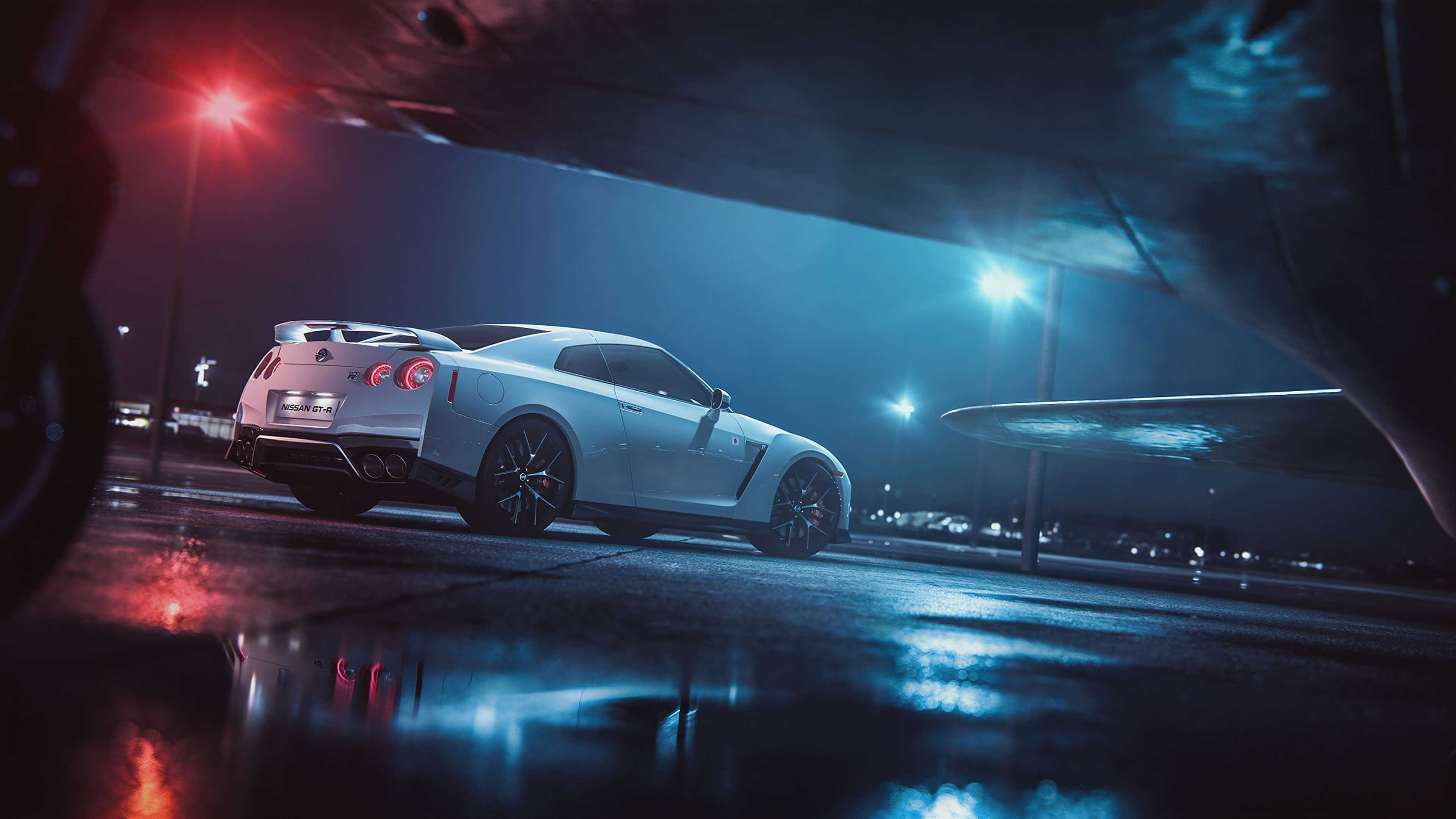 Nissan GT-R, Art wallpaper, Dual wide HD, 3840x2160 4K Desktop