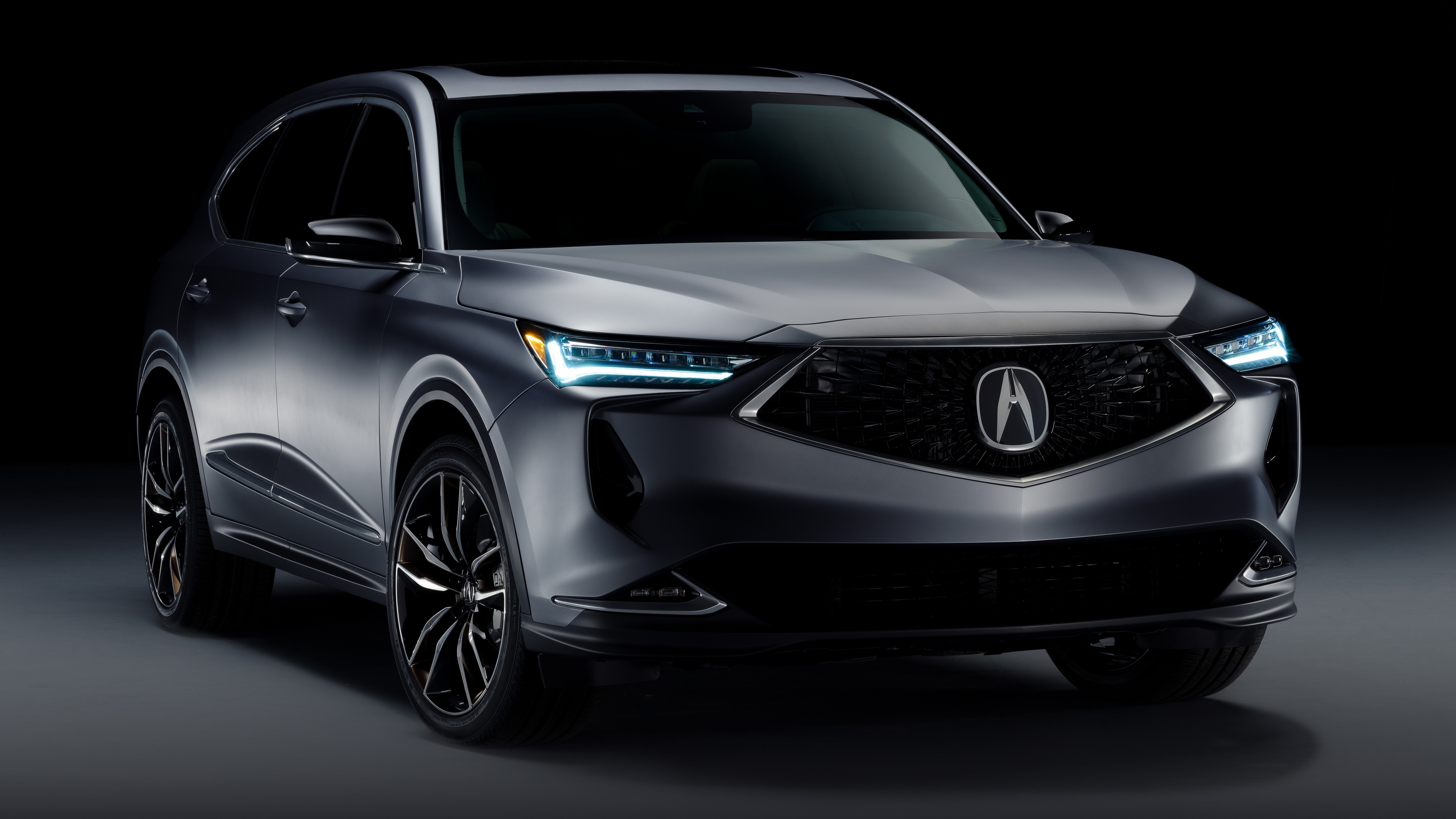 Acura MDX, Auto, 2020, Black background, 3840x2160 4K Desktop