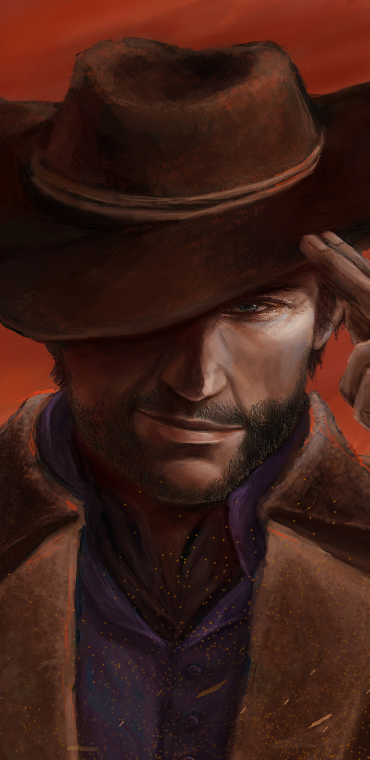 Arthur Morgan, Red Dead Redemption 2, Brown leather cowboy hat, HD Phone wallpaper