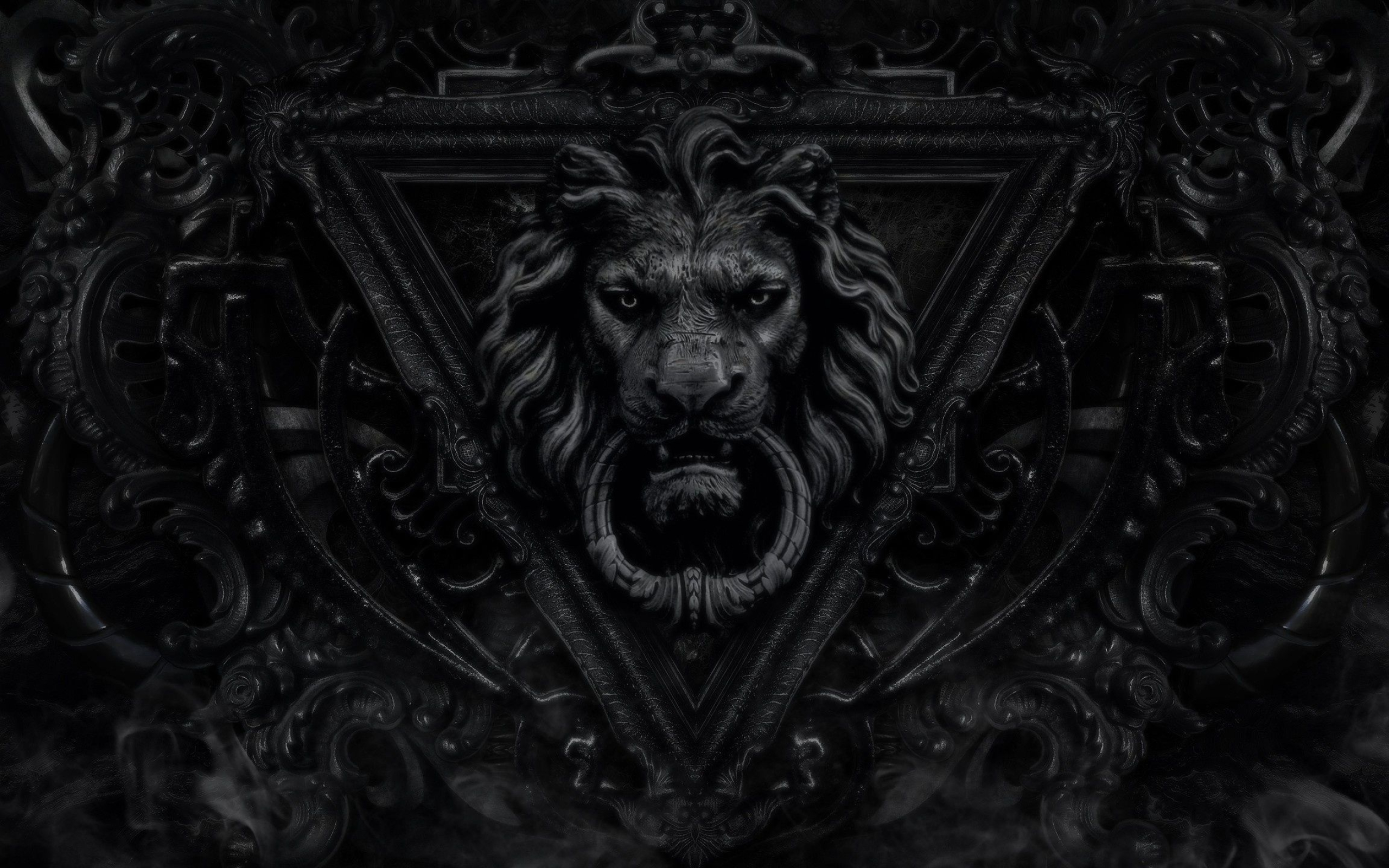 Door Knocker, Black Wallpaper, 2560x1600 HD Desktop