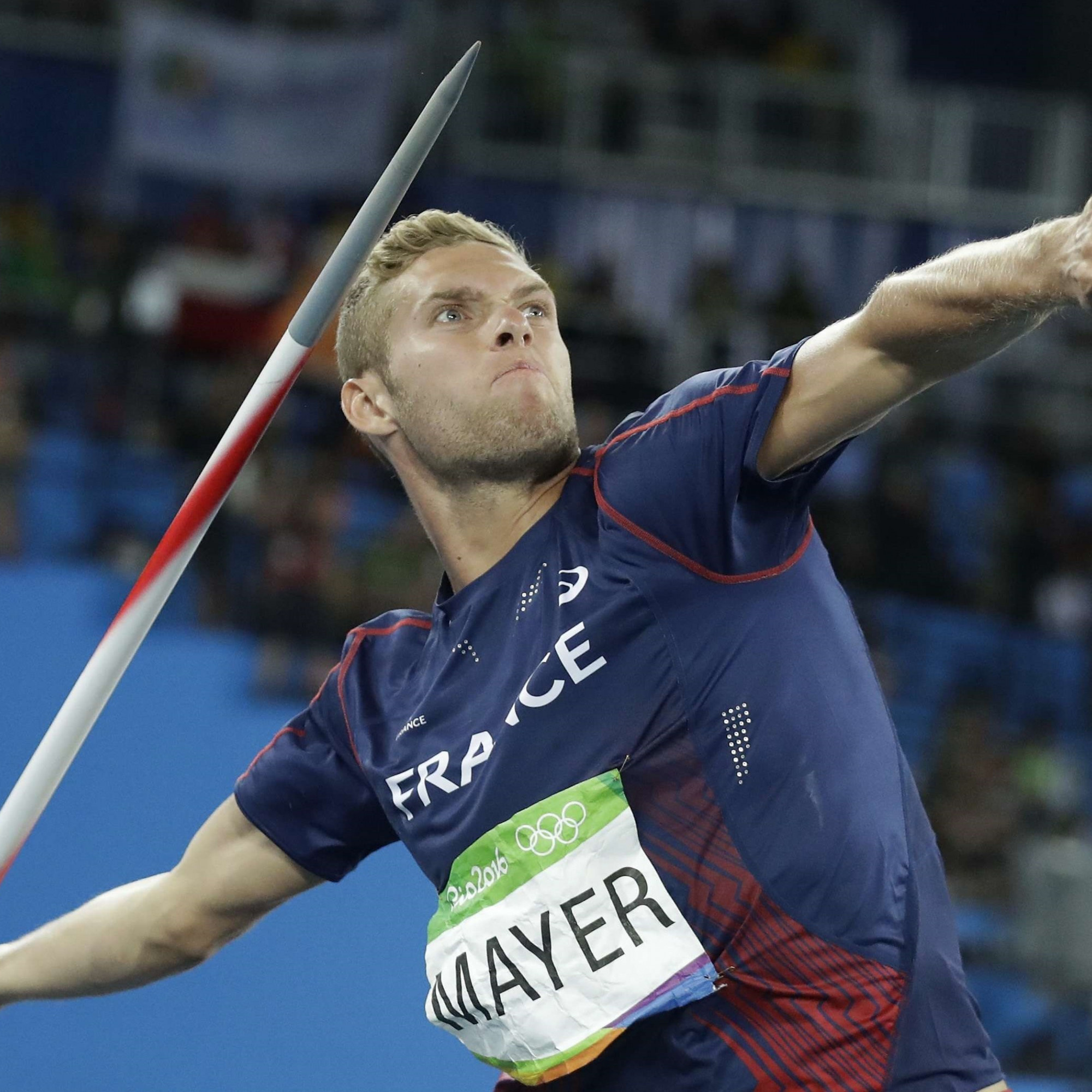 Kevin Mayer, Javelin Throw Wallpaper, 2000x2000 HD Phone
