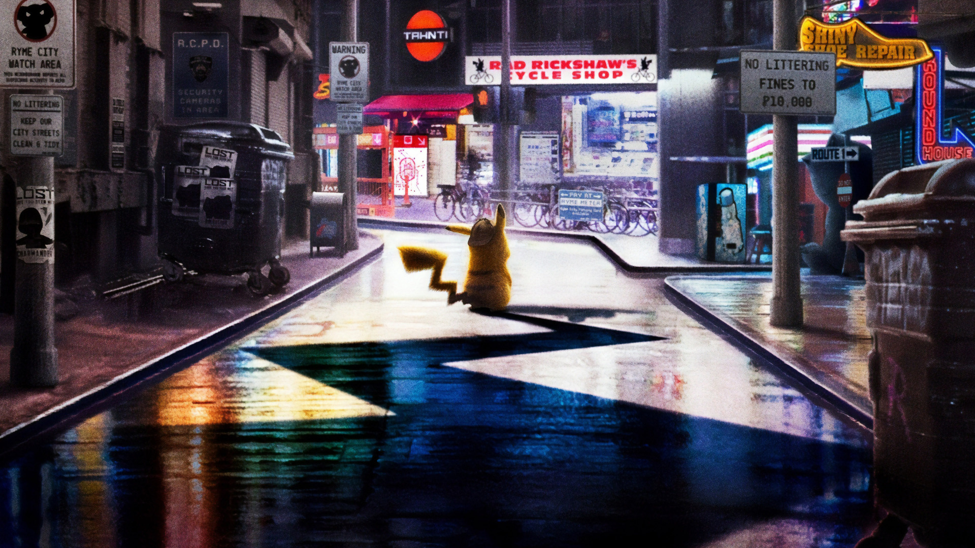 Detective Pikachu wallpaper, Vibrant fan art, Pikachu's portrayal, Fan community, 1920x1080 Full HD Desktop