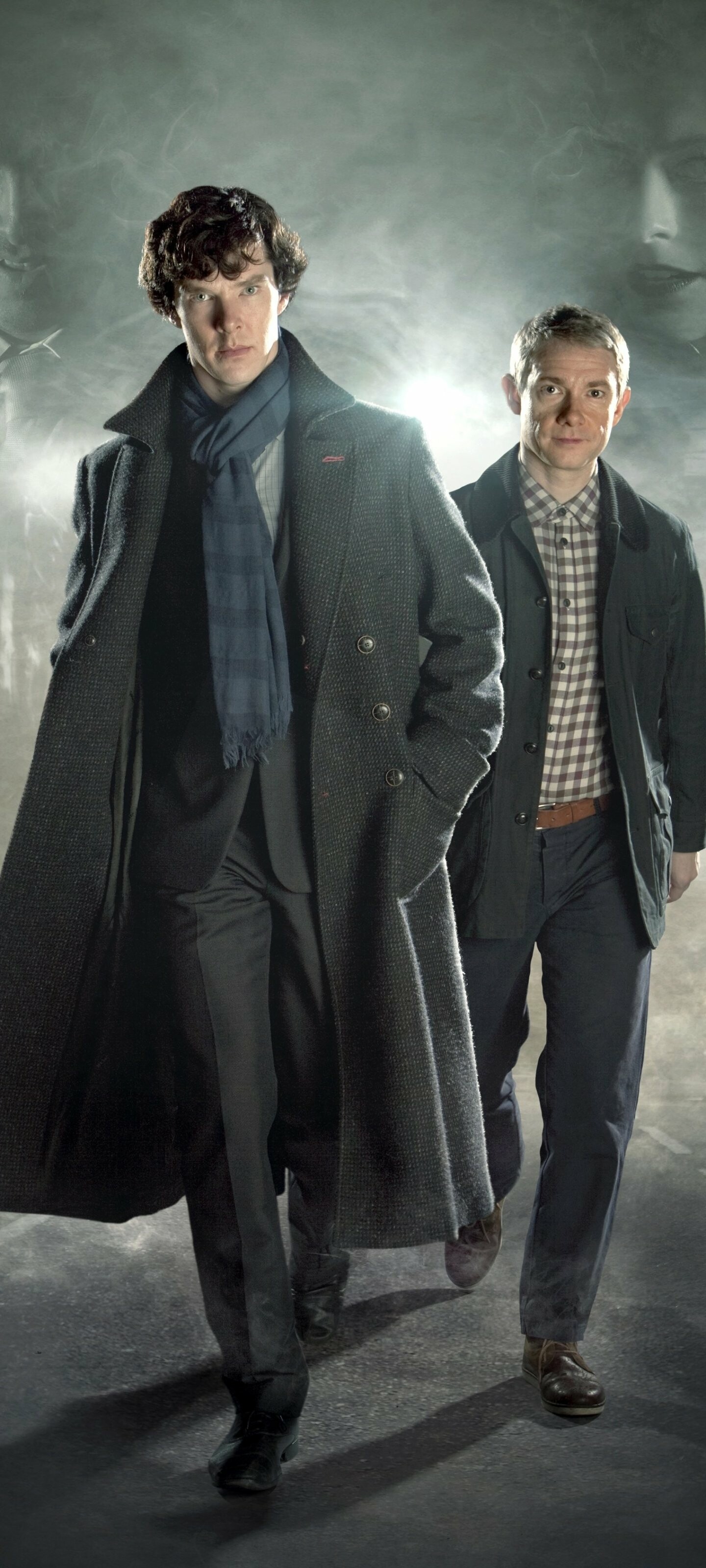 Sherlock TV series, Intricate mysteries, Brilliant deduction, Unconventional detective, 1440x3200 HD Phone