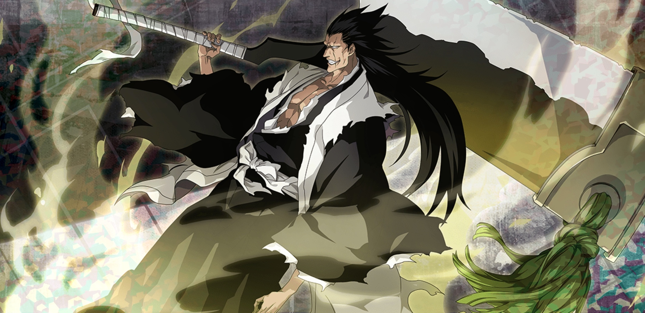 Kenpachi, Zaraki Kenpachi Bleach, Zerochan anime, 2220x1080 Dual Screen Desktop