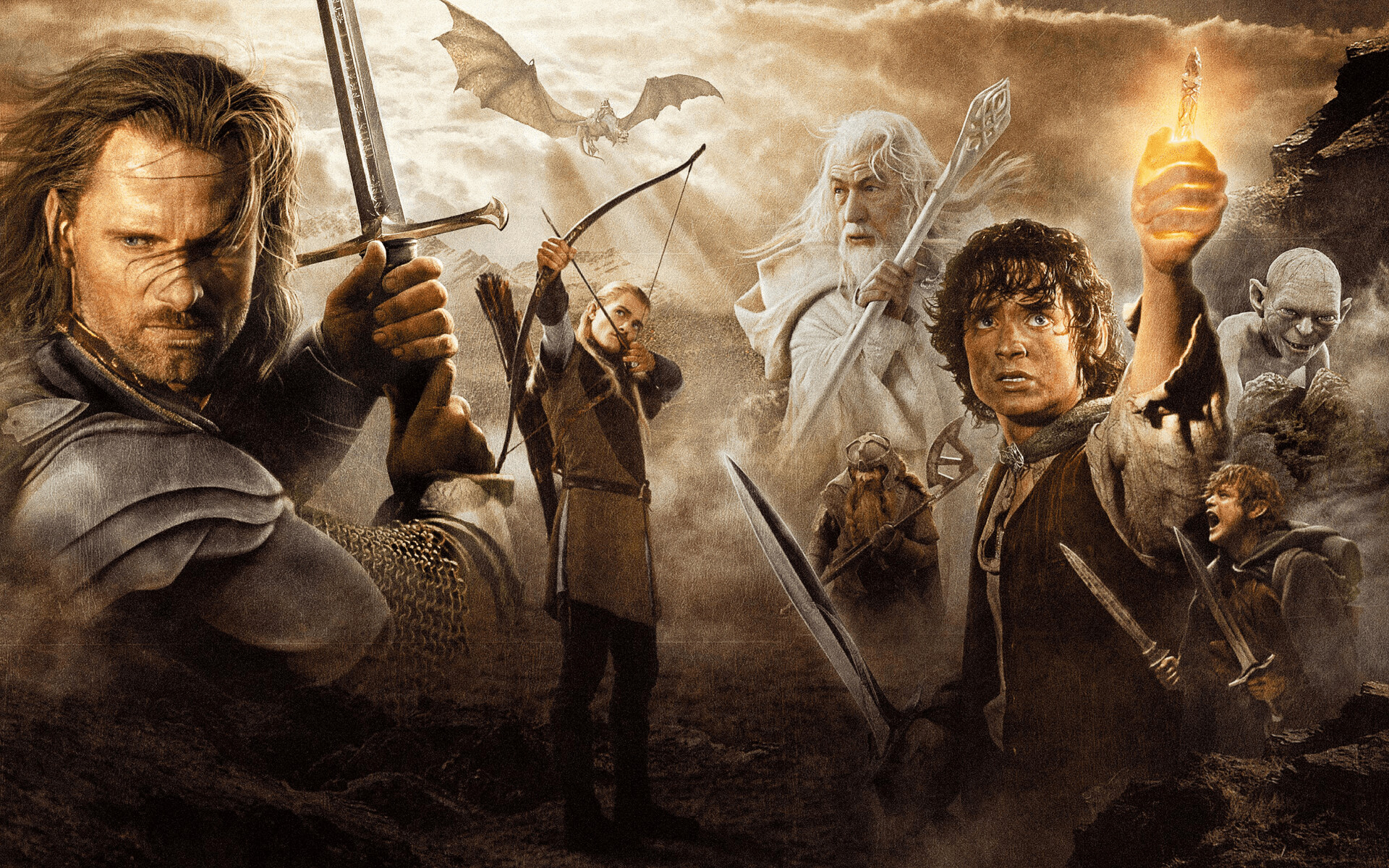 The Lord of the Rings, Fellowship of the Ring, Epic journey, 1920x1200 HD Desktop