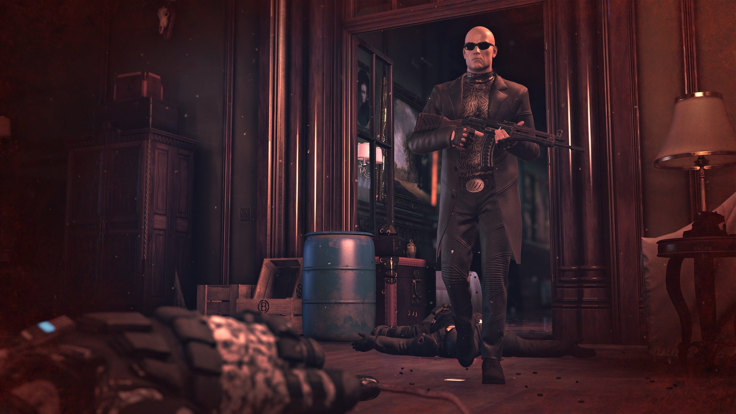 Agent 47, Hitman 3, Assault rifle, HD Desktop wallpaper