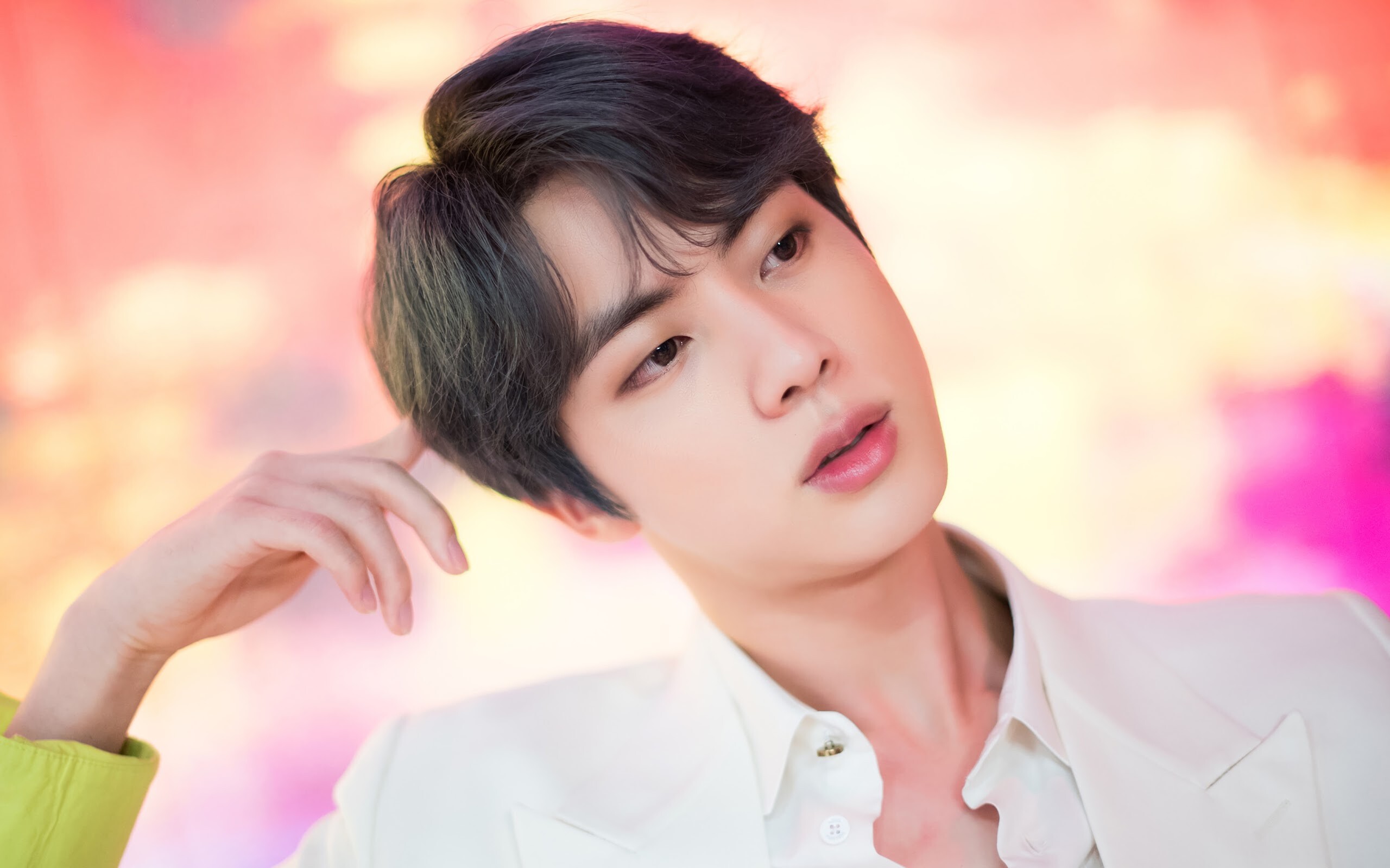 Jin BTS Boy with Luv, PC desktop wallpaper, 4K resolution, Free download, 2560x1600 HD Desktop