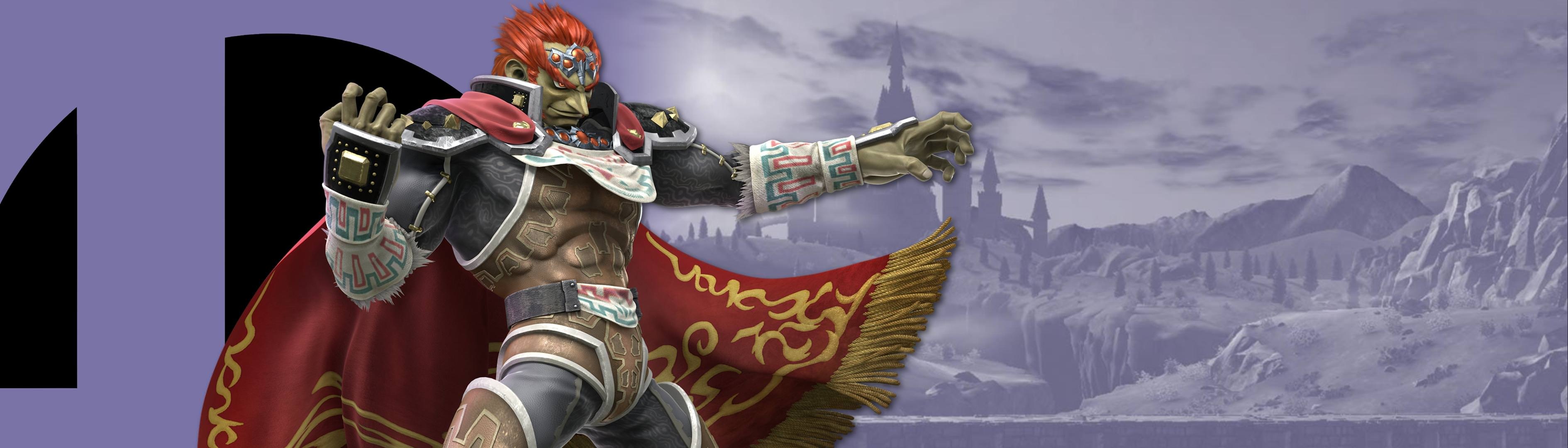 Ganondorf, Animated character, Super Smash Bros, Creative wallpapers, 3780x1080 Dual Screen Desktop