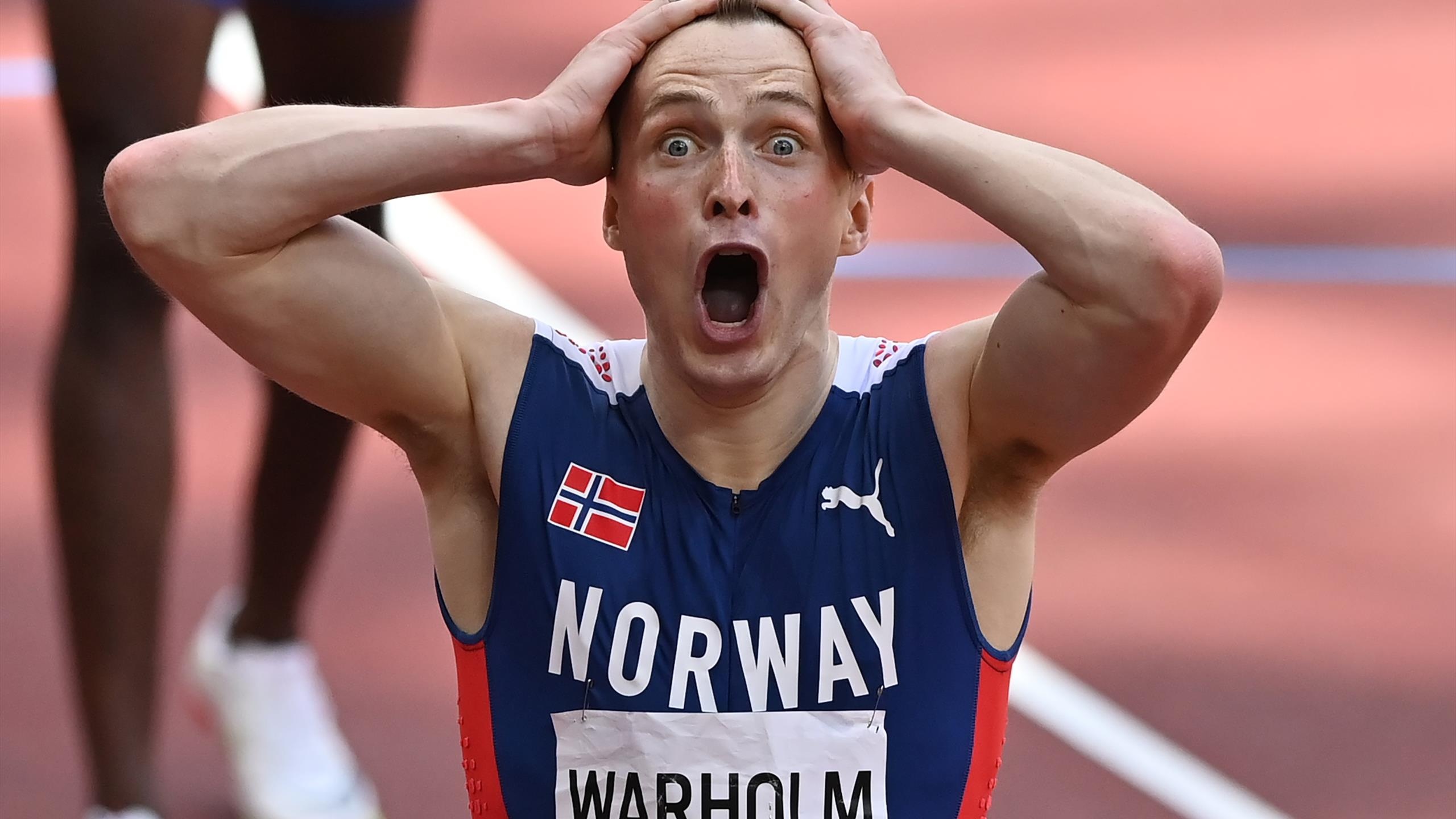 Karsten Warholm, Highlighted track star, 2560x1440 HD Desktop